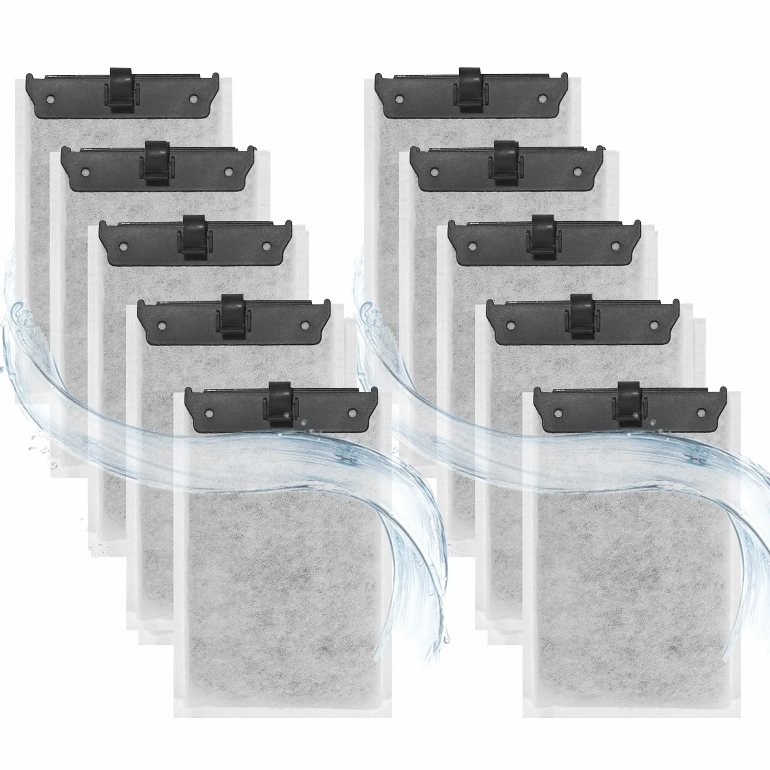 10 Pezzi Adatti per Filtri Tetra Easycrystal 250 & Filterbox 300, Filtri di Ricambio per Reptofilter, Tetra Easycrystal Accessorio per Acquari Dotato di Carbone Attivo e Zeolite