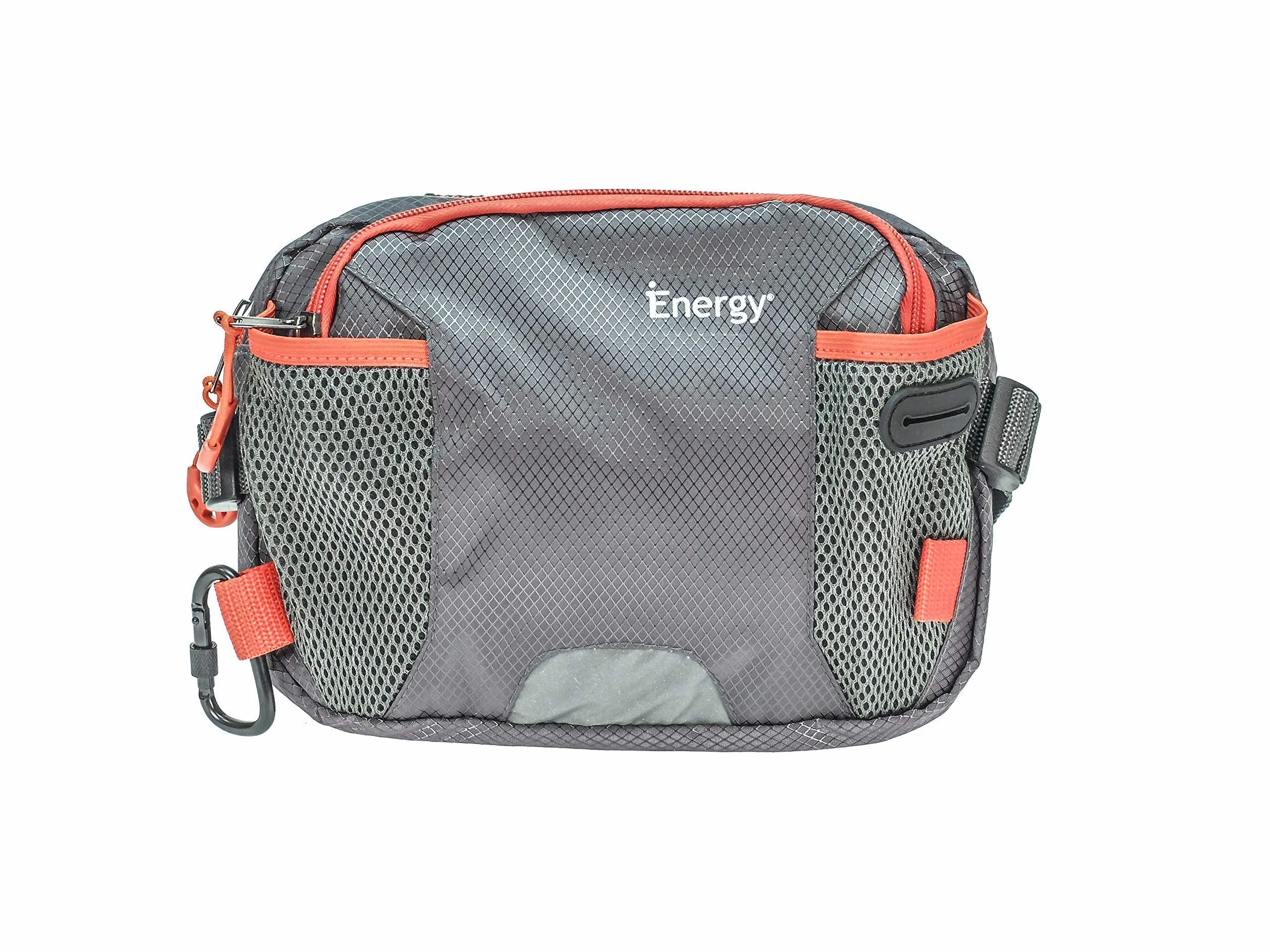 iEnergy Cintura in vita PAT per proprietari di cani - Marsupio resistente per passeggiate con il cane, Rosso/Grigio, 1 conteggio (confezione da 1)