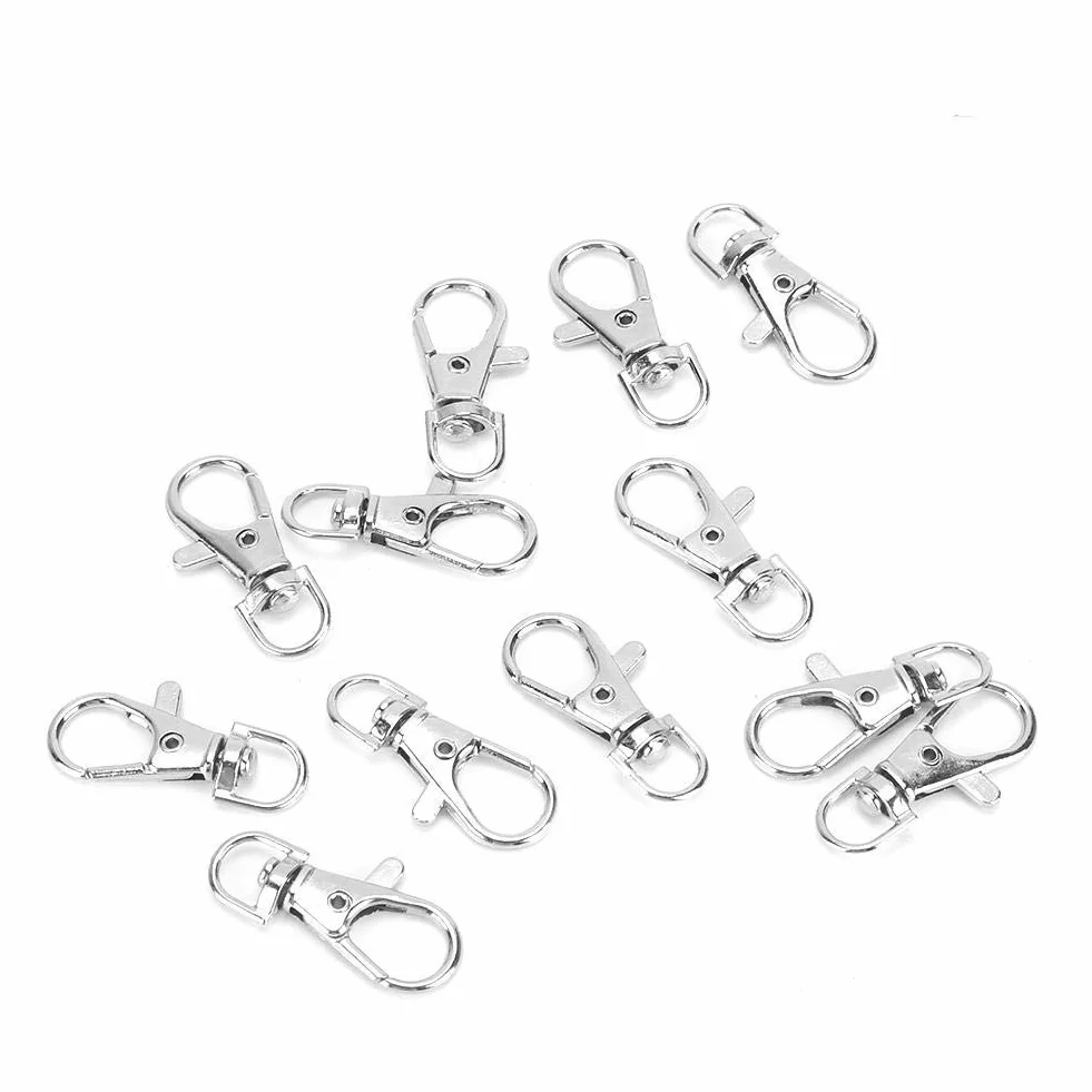Zerodis 12 Pezzi Uccelli da Compagnia Anelli per Piedi Gabbia Porta Fibbia Blocco Artiglio grilletto moschettone Ferro Accessorio Anti-Fuga per Uccelli da Compagnia Pappagallo Piccoli Animali
