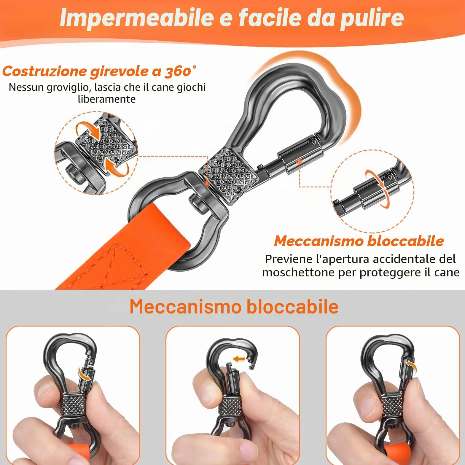 X XBEN Guinzaglio Addestramento Impermeabile per Cani 1,5M 3M 5M 8M 10M 12M 15M 20M 25M 30M, Lunghina con Maniglia Confortevole, Gommato,Resistente Adatto per Tutti i Cane