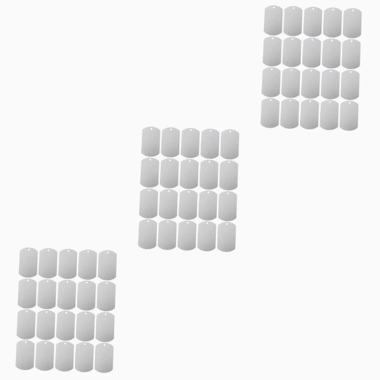 ifundom 3 Set Tag Di Identificazione Del Cane Targhetta Identificativa Per Animali Domestici Etichetta Cucciolo Tag Del Cane Tag Id Cani Gatti Silver Alluminio 20 Pezzi*3