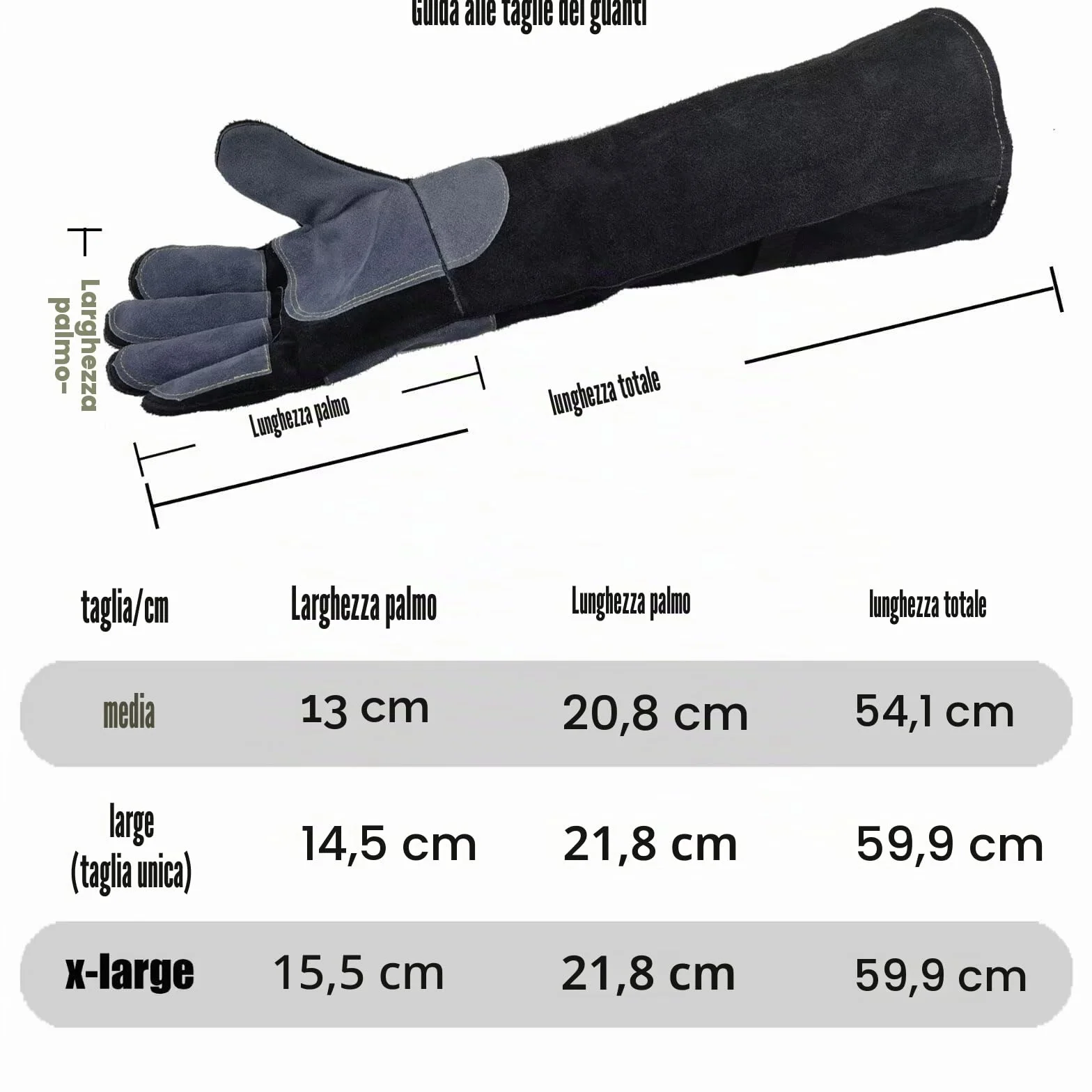 WZQH 60 CM/23,6 Pollici, Guanti per il Trattamento di Animali in Pelle, per Prendere Gatto, Addestramento Cane. Guanto Anti Morso per Gatti, Cani, Uccelli, Aquile, Serpenti. antigraffio