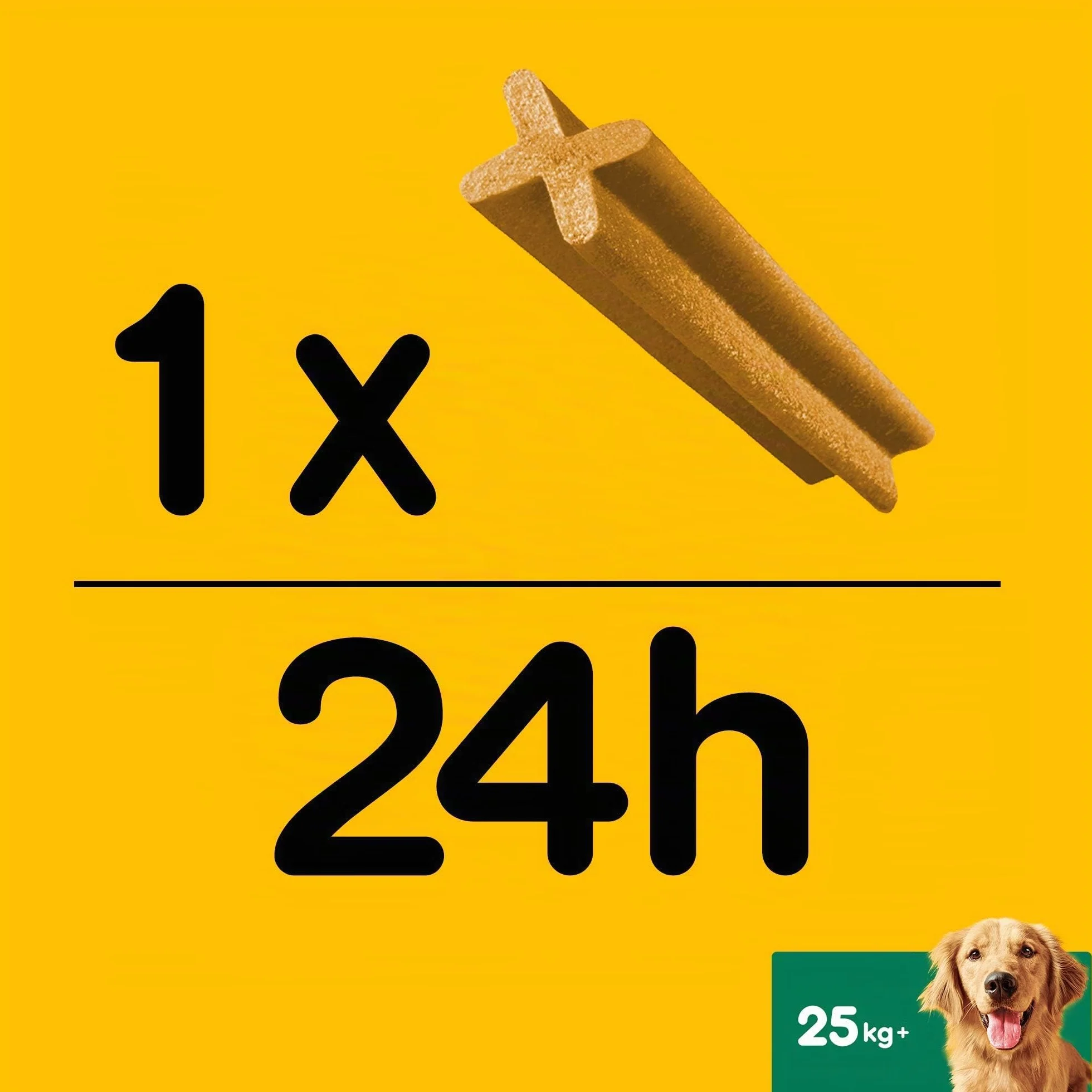 Pedigree Dentastix Snack per la Igiene Orale (Cane Grande +25 kg) 270 g 28 Pezzi - 4 Confezioni da 28 Pezzi (112 Pezzi totali)