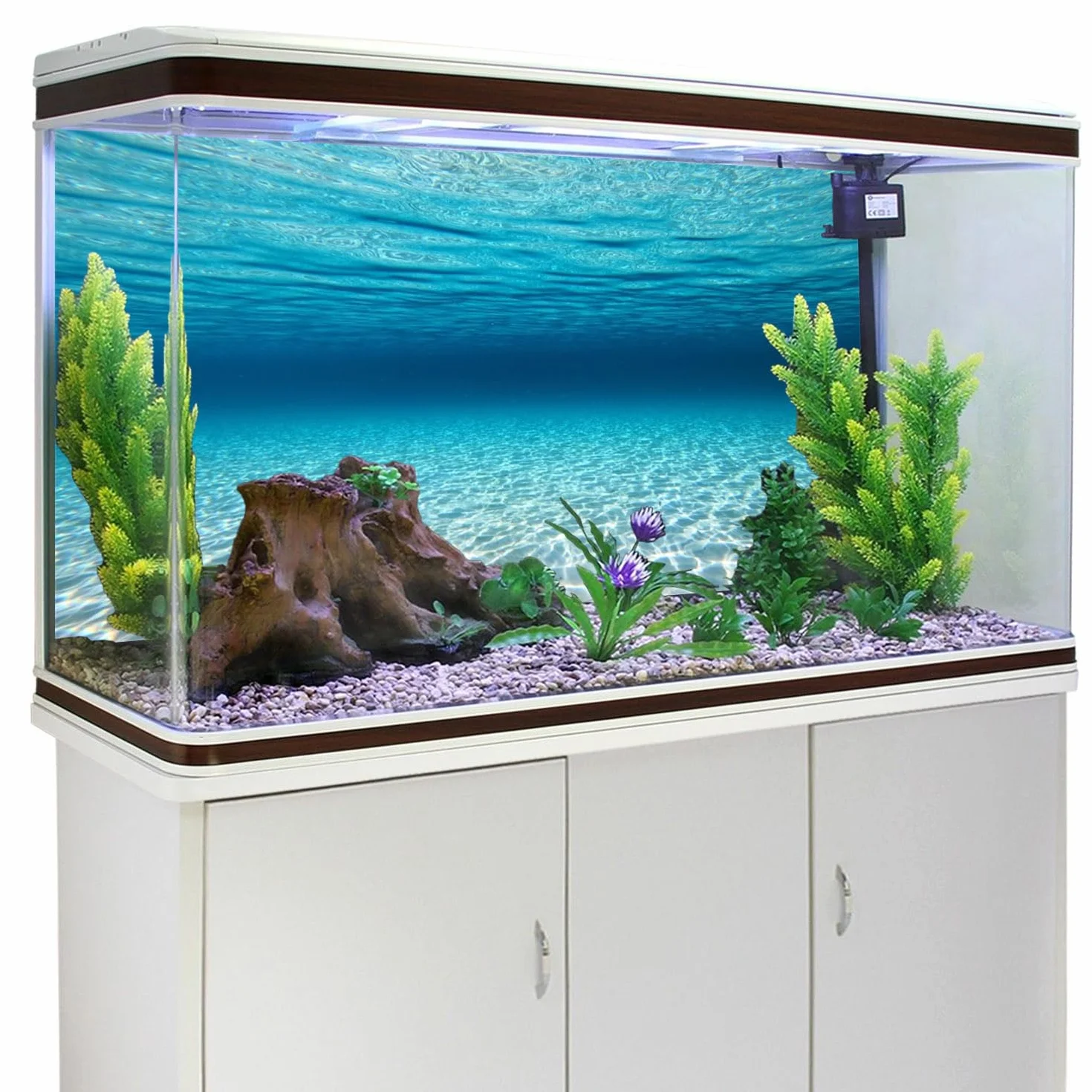 120x61cm Sottomarino Tema Acquario Sfondo Blu Oceano Subacqueo Mondo Acquario Sfondo Acquario Sfondo