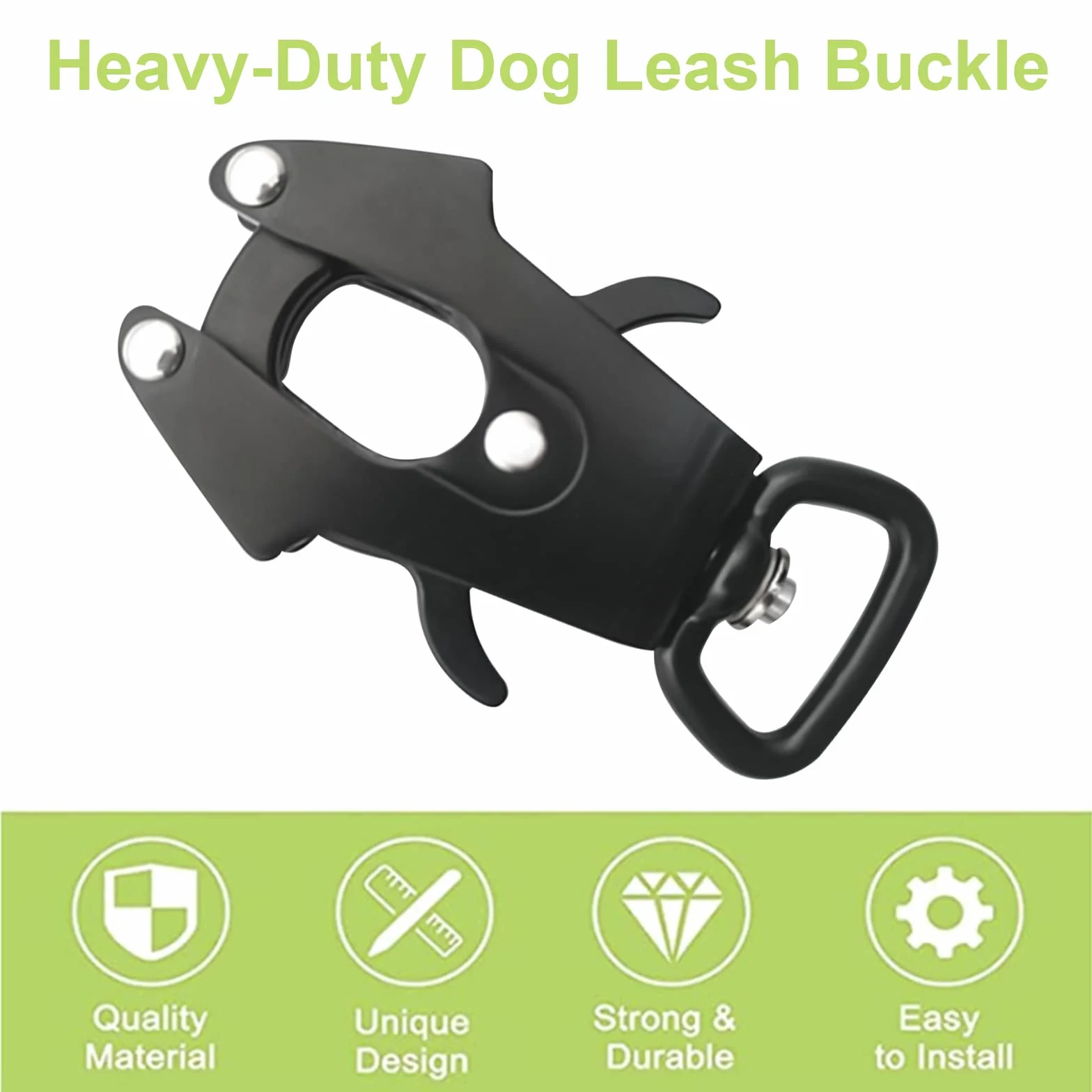 Clip a rana, chiusura in alluminio spaziale, fibbia per guinzaglio per cani resistente, sgancio rapido, fibbia di ricambio per catena per cani resistente alla ruggine, capacità 269,9 kg