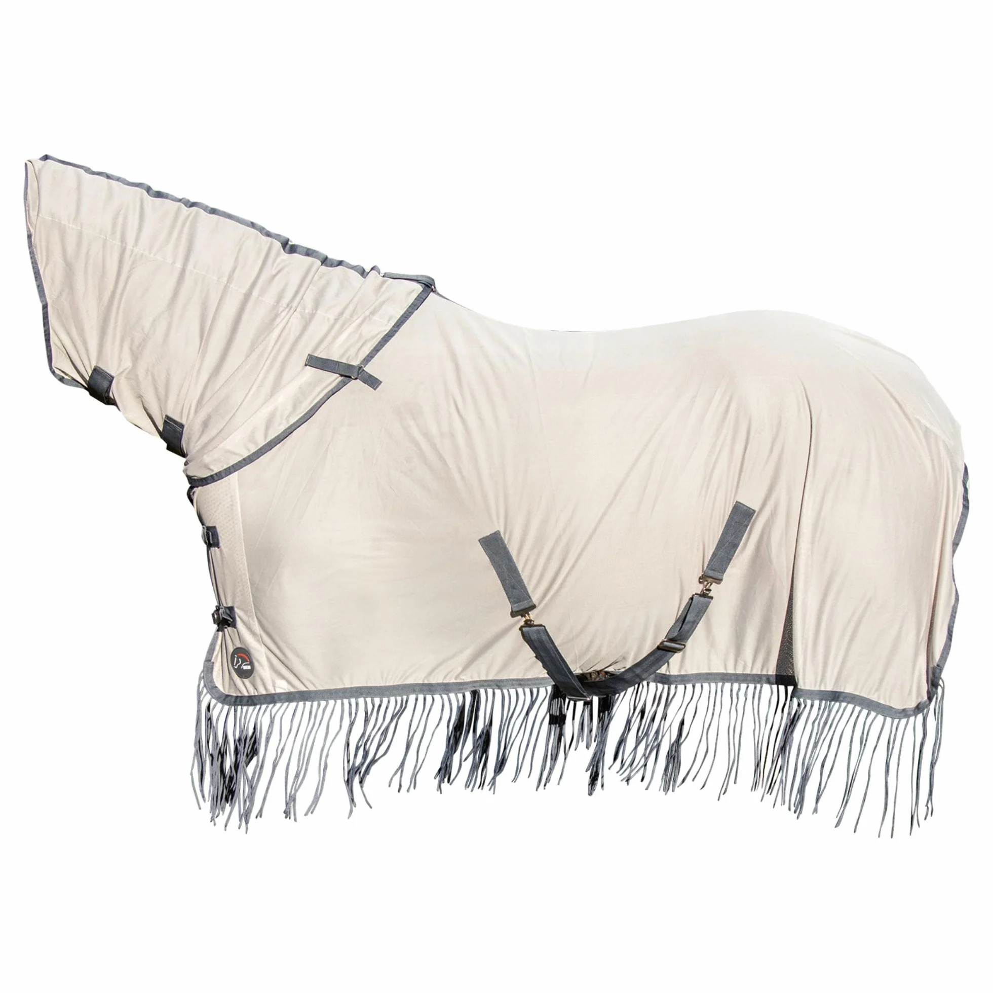 HKM Fringes Style c. staccabile Coperta antimosche Argento/Grigio 125