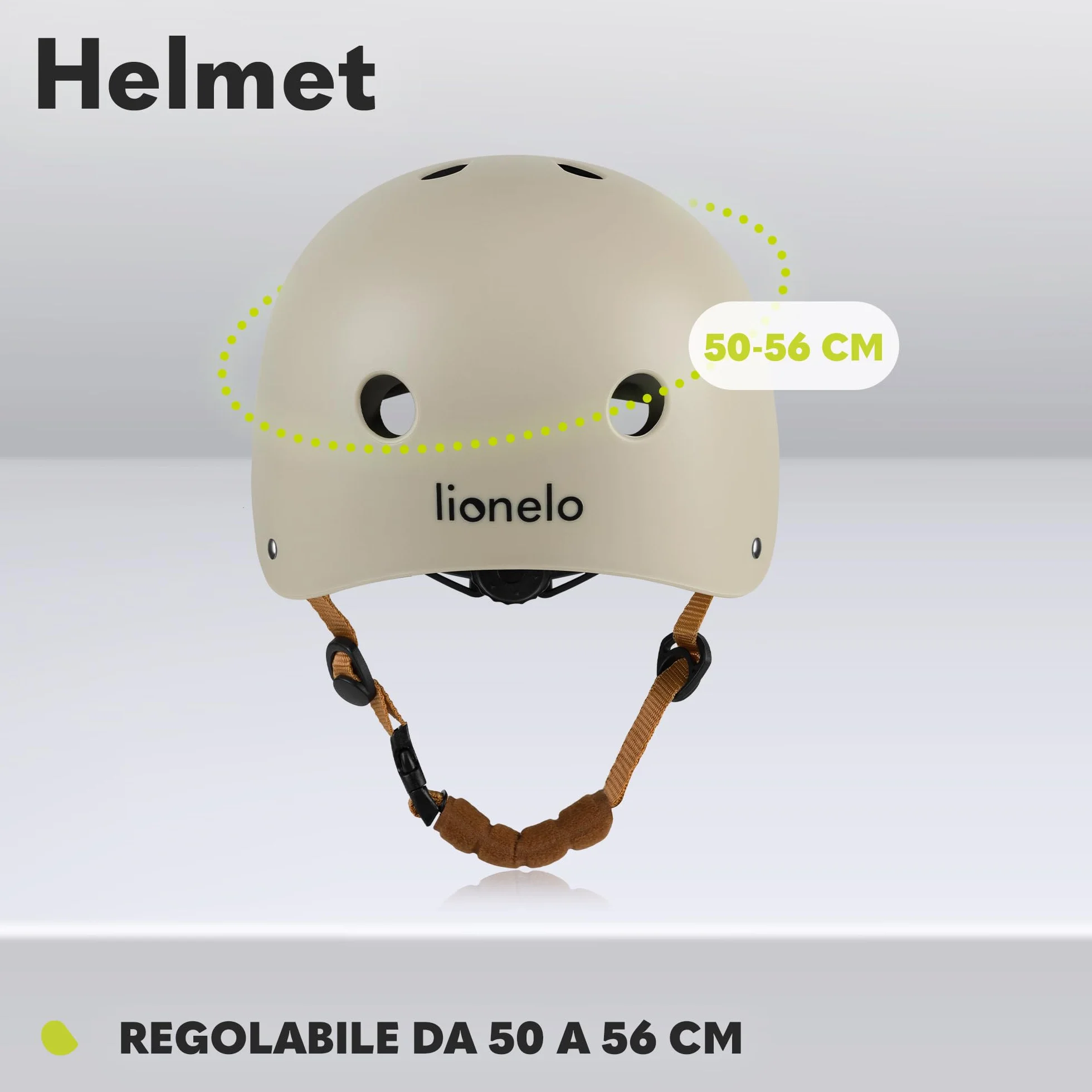 Lionelo HELMET Avventura creativa Casco Bici Bambini Taglia S Regolabile 50-56 cm Ventilato ABS EPS Certificato Intertek