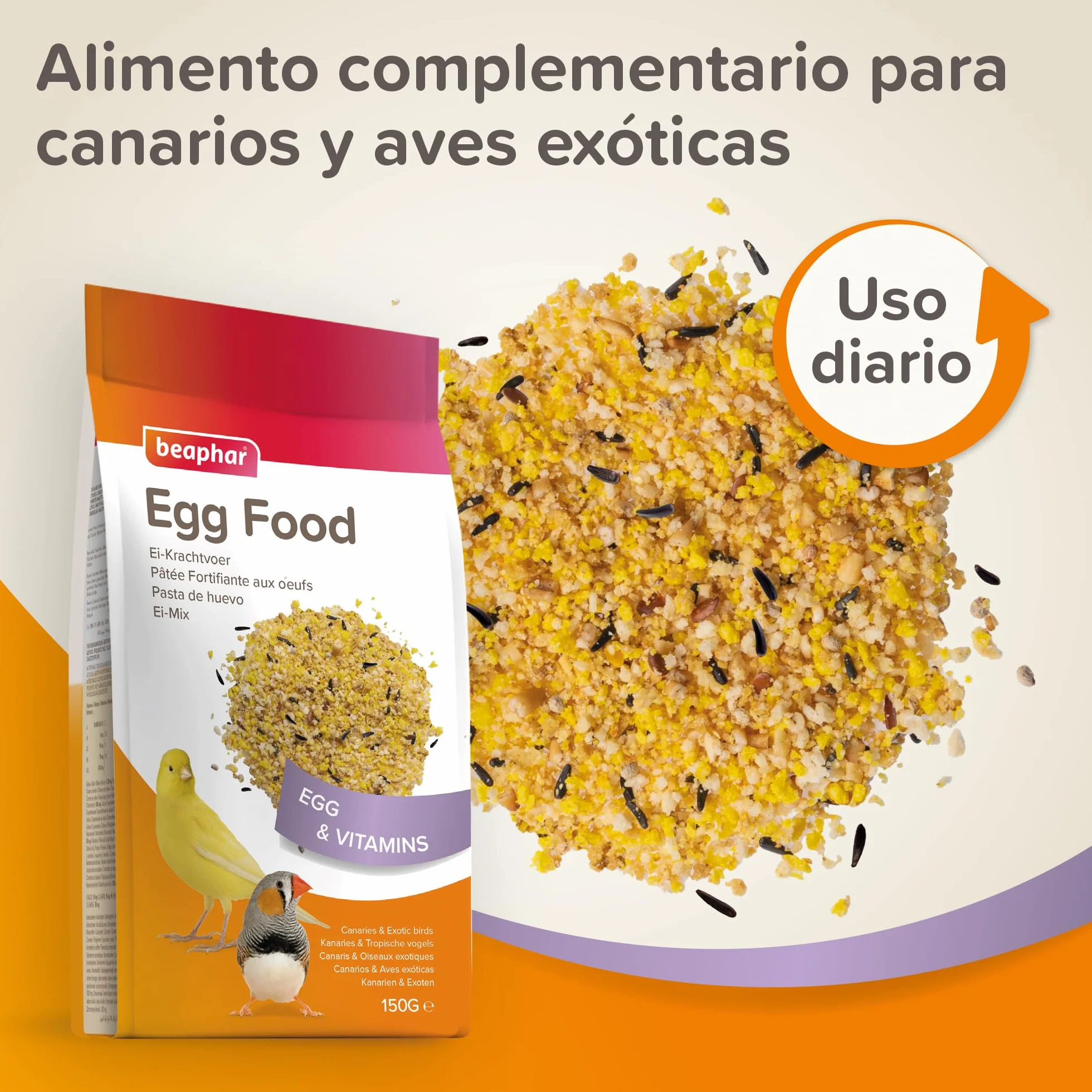 Beaphar Pasta all'uovo per Canarini e Uccelli Esotici - 150g