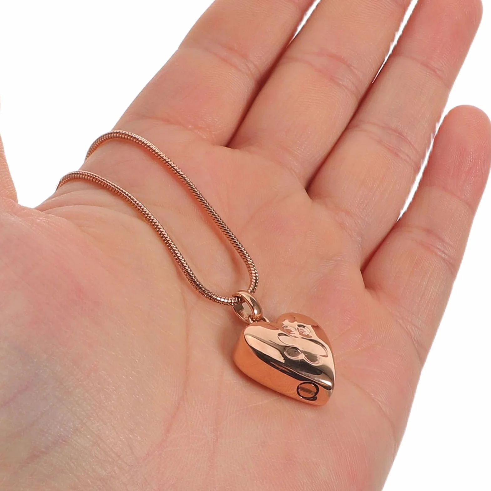 Collana Ricordo Animali Domestici Ciondolo Urna Cuore Acciaio Inossidabile Set 2 Pezzi Resistente Ossidazione Gioielli Commemorativi Cani