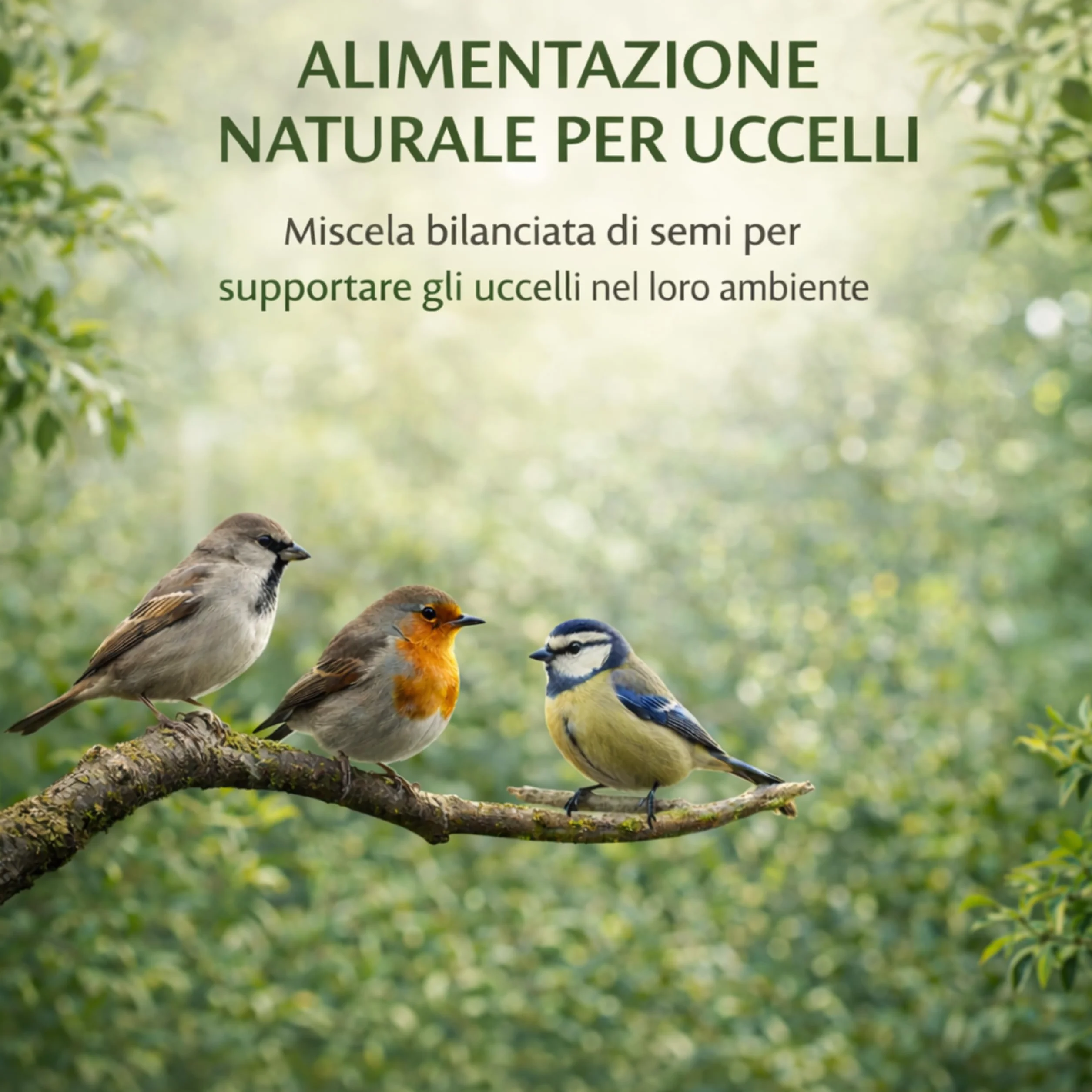 AGRI-CULTURA® | Mangime Uccelli Selvatici 800g | Miscela Semi e Granaglie Naturali per Tutti i tipi di Uccelli | Alimentazione Completa, Ideale per Casette e Aree Protette.
