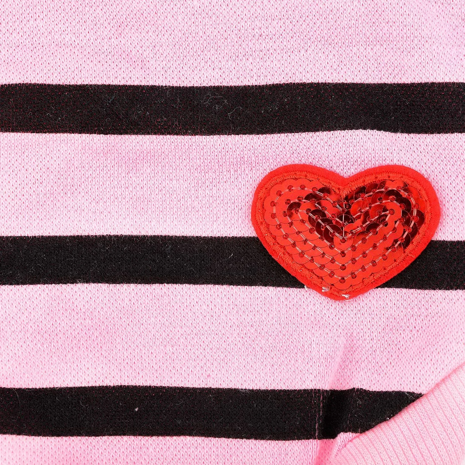 Zunea Magliette per Cani Piccola Taglia Estiva T-Shirt a Righe con Paillettes Cuore Felpa Morbido Cotone Pullover Camicie Chihuahua Babyrosa L