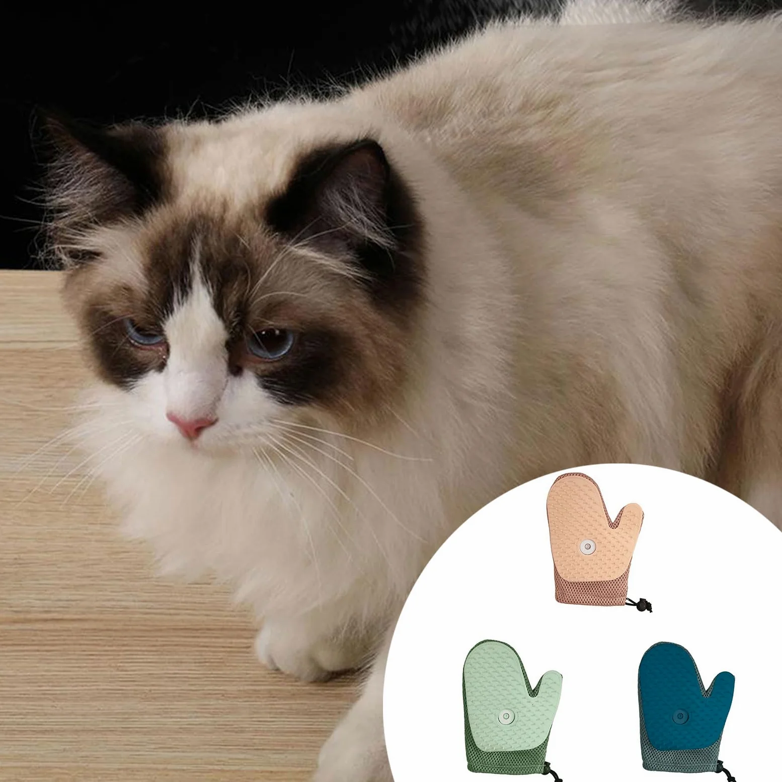 Guanto per animali domestici con funzione spray riduce l'elettricità statica massaggio morbido strumento sicuro per la rimozione dei peli dei gatti spazzola per animali domestici