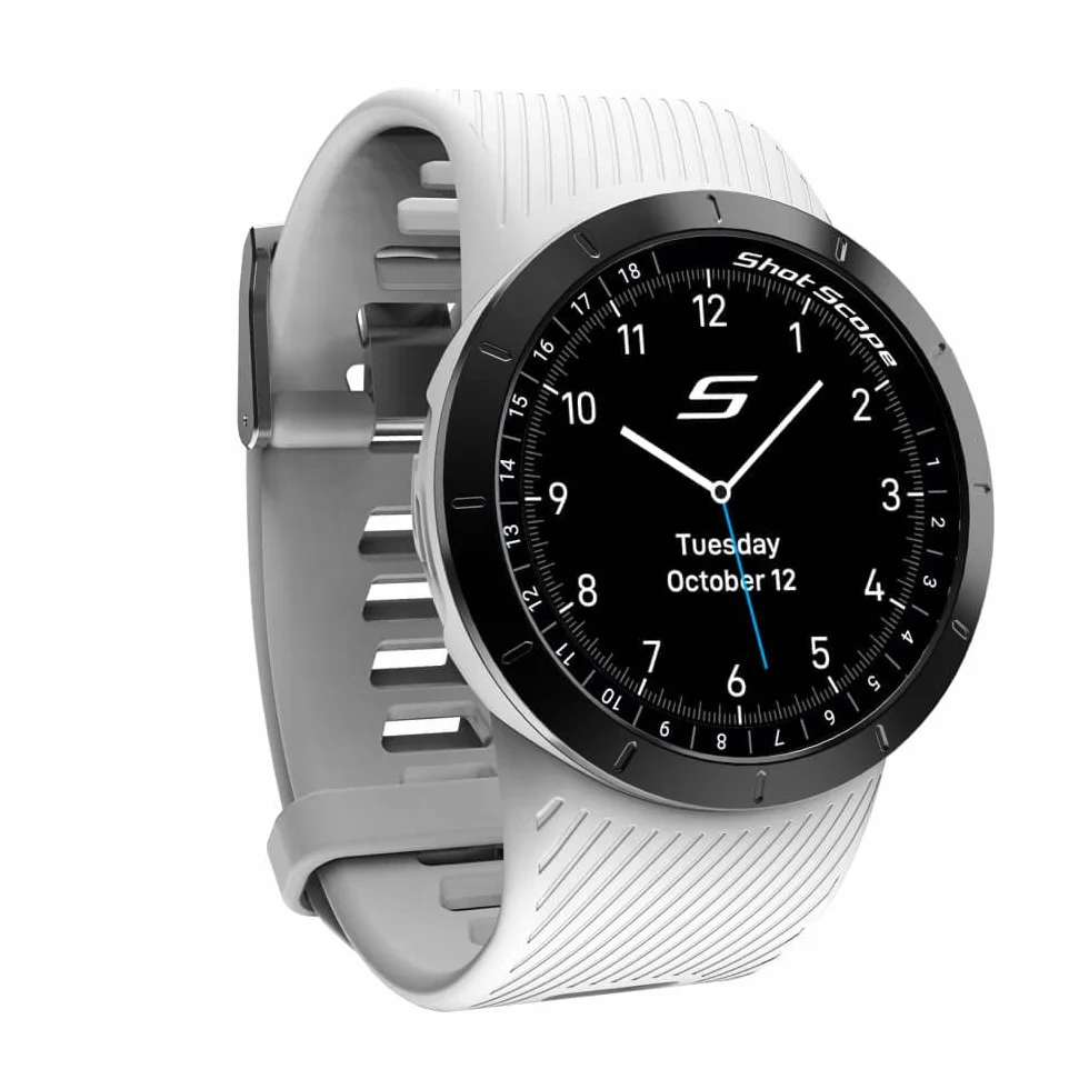 Shot Scope X5 GPS Watch and Shot Tracking System Prestige White