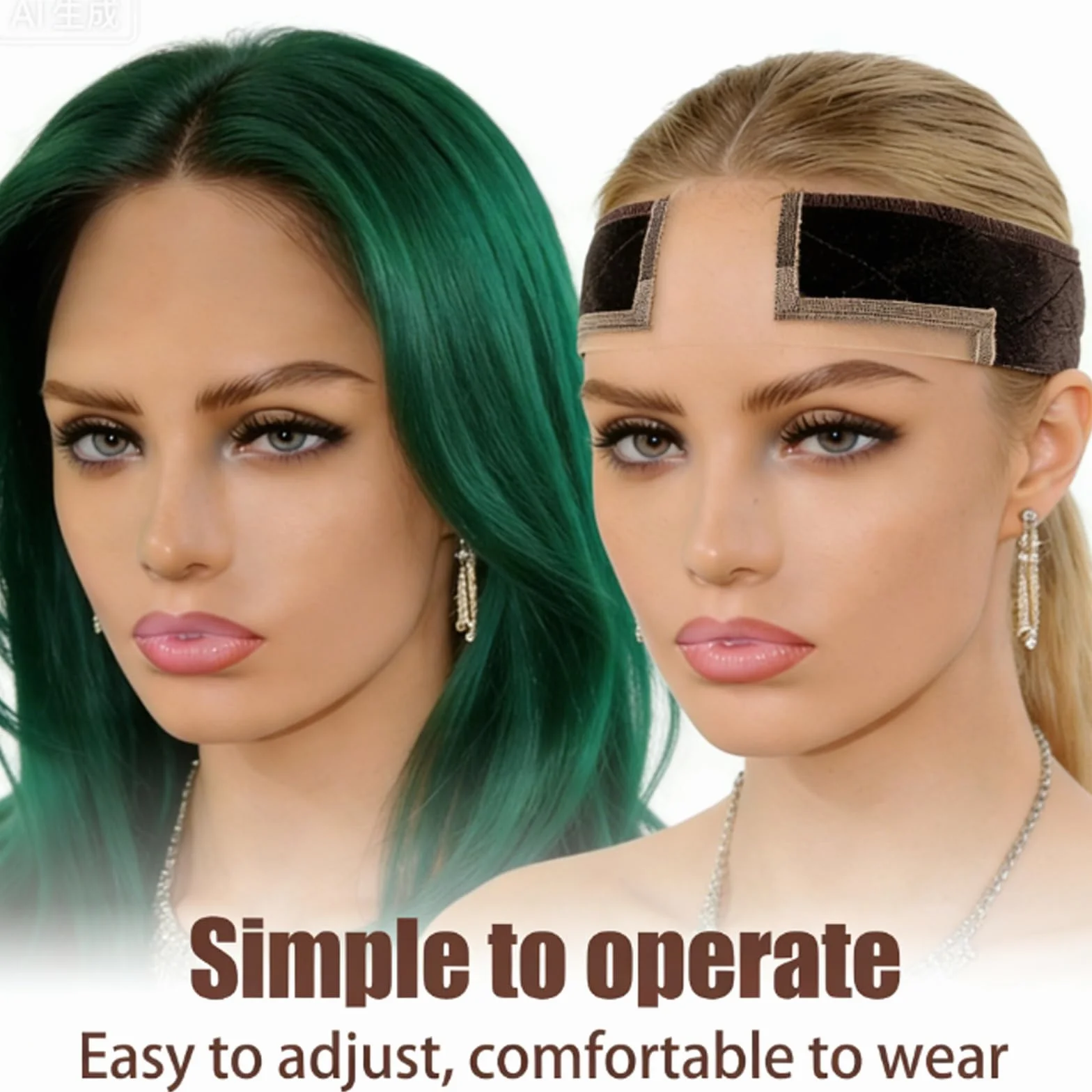 Fascia per Parrucca Fascia Elastica per Parrucca Fasce per Parrucca Antiscivolo Regolabile con Fasce Parrucche Antiscivolo per Tenere la Parrucca da Donna