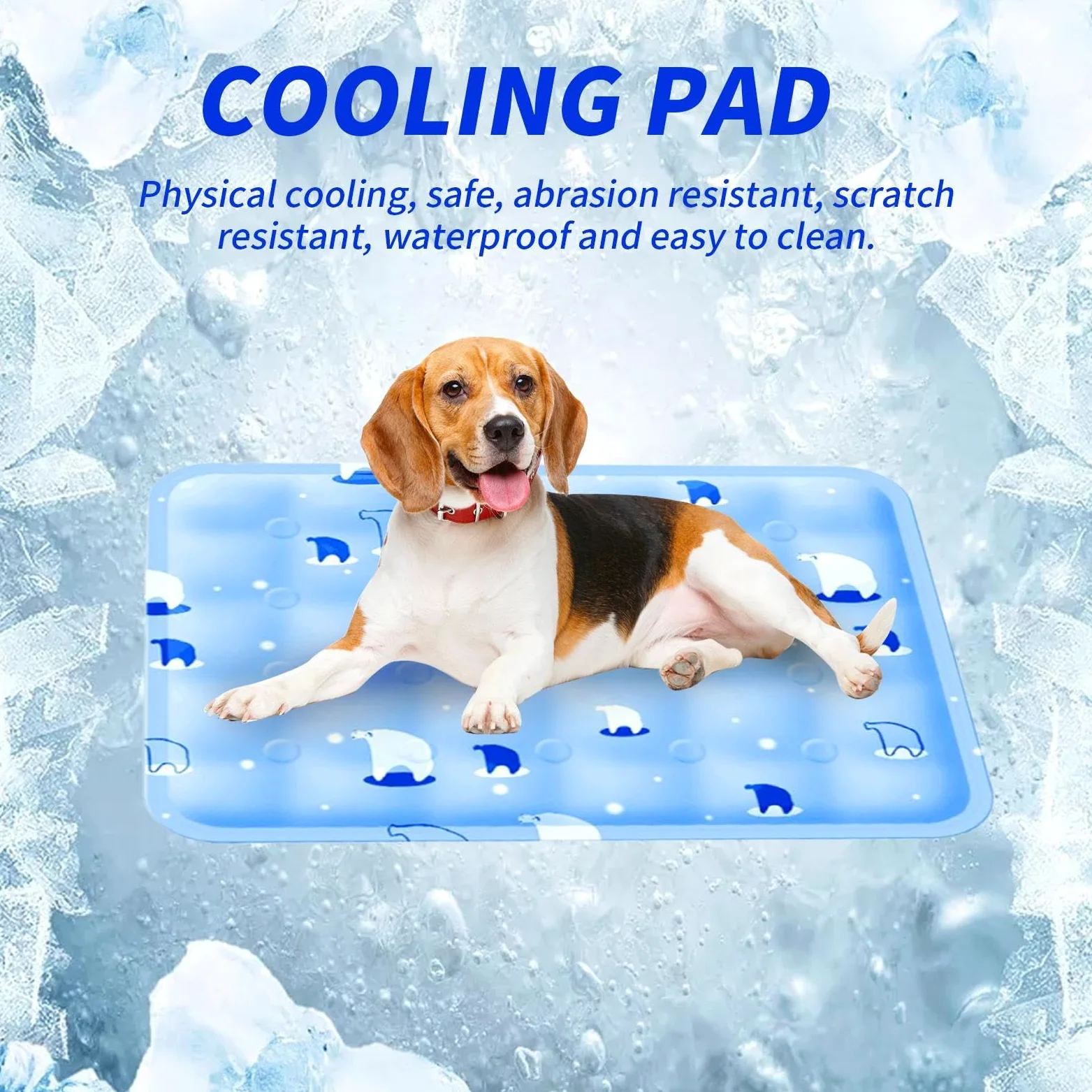 Tappetino Refrigerante Per Cani Da Interno Cuccia Estiva per Cani | Cuscino Grande Lavabile Antiscivolo per Pavimento Divano Trasportino Interno Esterno