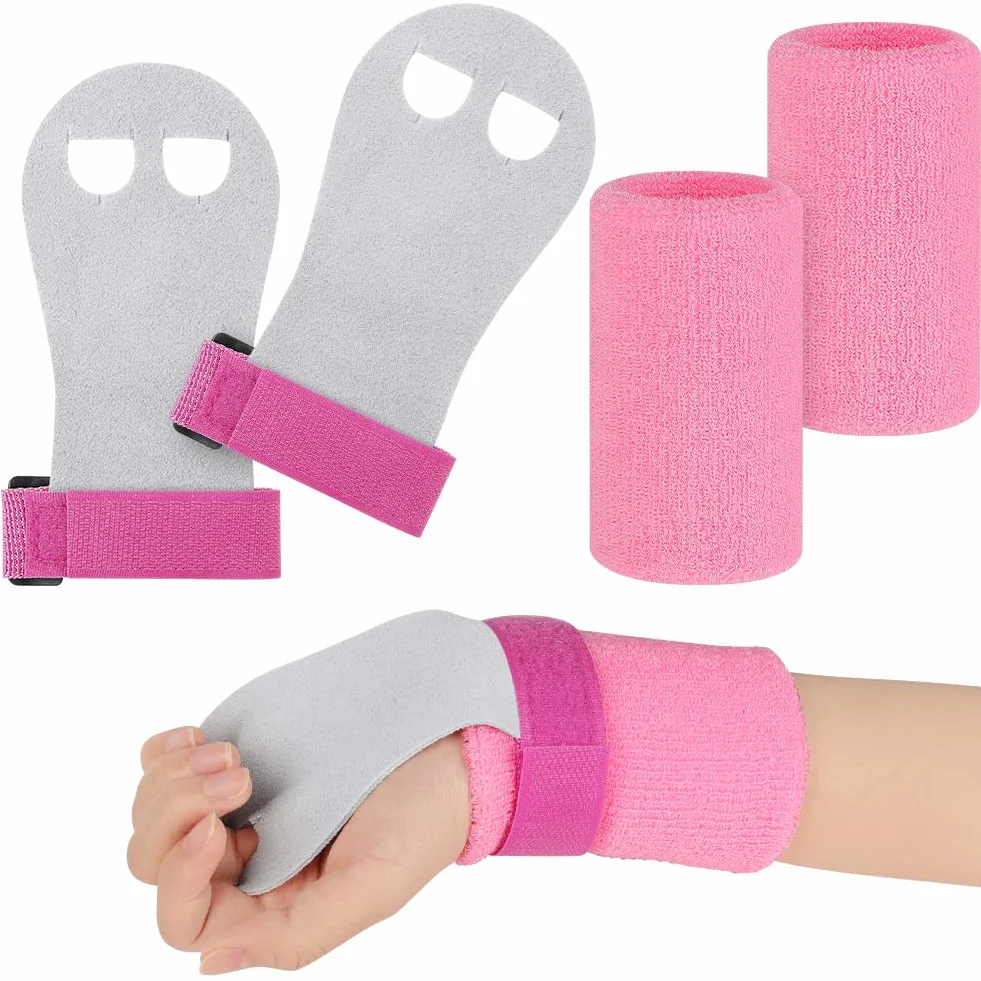 DiULi Set di 2 Impugnature da Ginnastica per Bambini, Protezione Palmi e Supporto Polso, Accessori Sportivi Allenamento, S/M