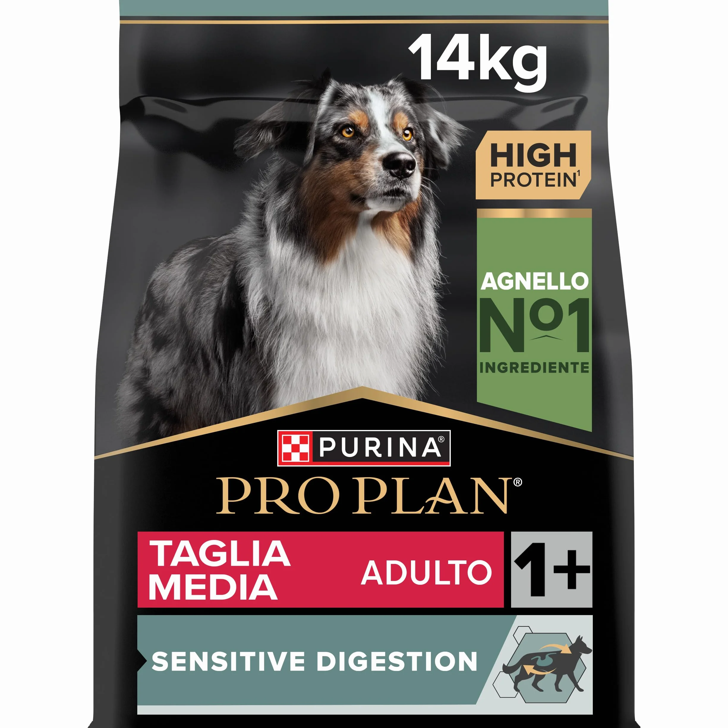 Purina Pro Plan Medium Adult Optidigest Cane Crocchette, 1 Sacco da 14 kg