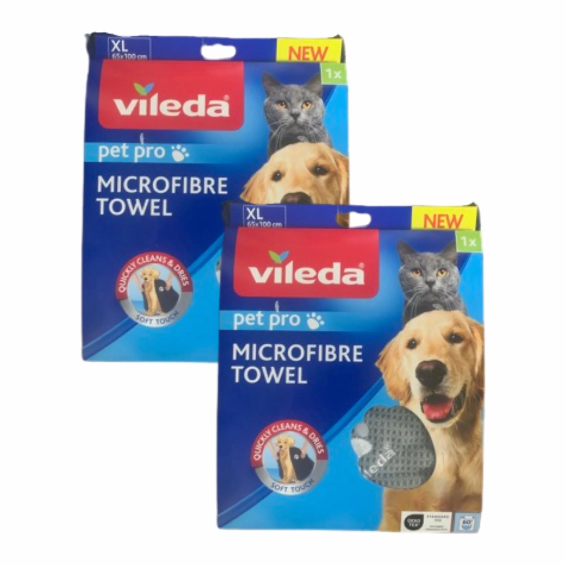 FEI FAN Panno per Cani in Microfibra, Pet PRO, Taglia XL (65x100cm) (2 unità)