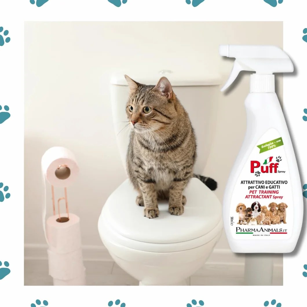 Puff Spray Attrattivo Naturale per Addestramento Cani e Gatti 100% Eco-Friendly | Facile Uso per Lettiera e Area Bisogni - 500 ml, Made in Italy