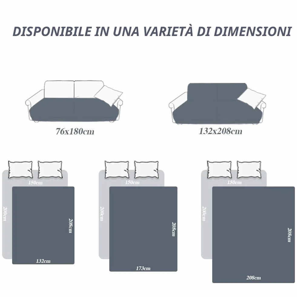 Copridivano Impermeabile per Cani Antiscivolo 3 Posti 132 x 208 cm Crema