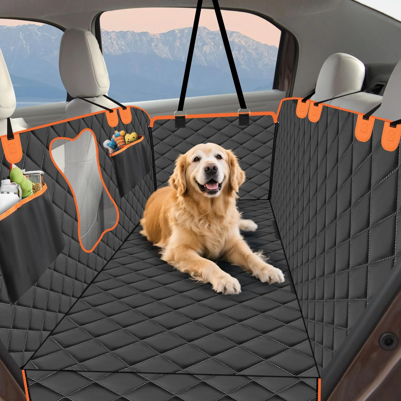 Vortix Coprisedile Auto Per Cani – Il Miglior Compagno Di Viaggio, Ti Consente Di Lavare L'auto Meno Spesso E Protegge Gli Interni Dell'auto Da Macchie, Graffi E Peli Di Animali Domestici