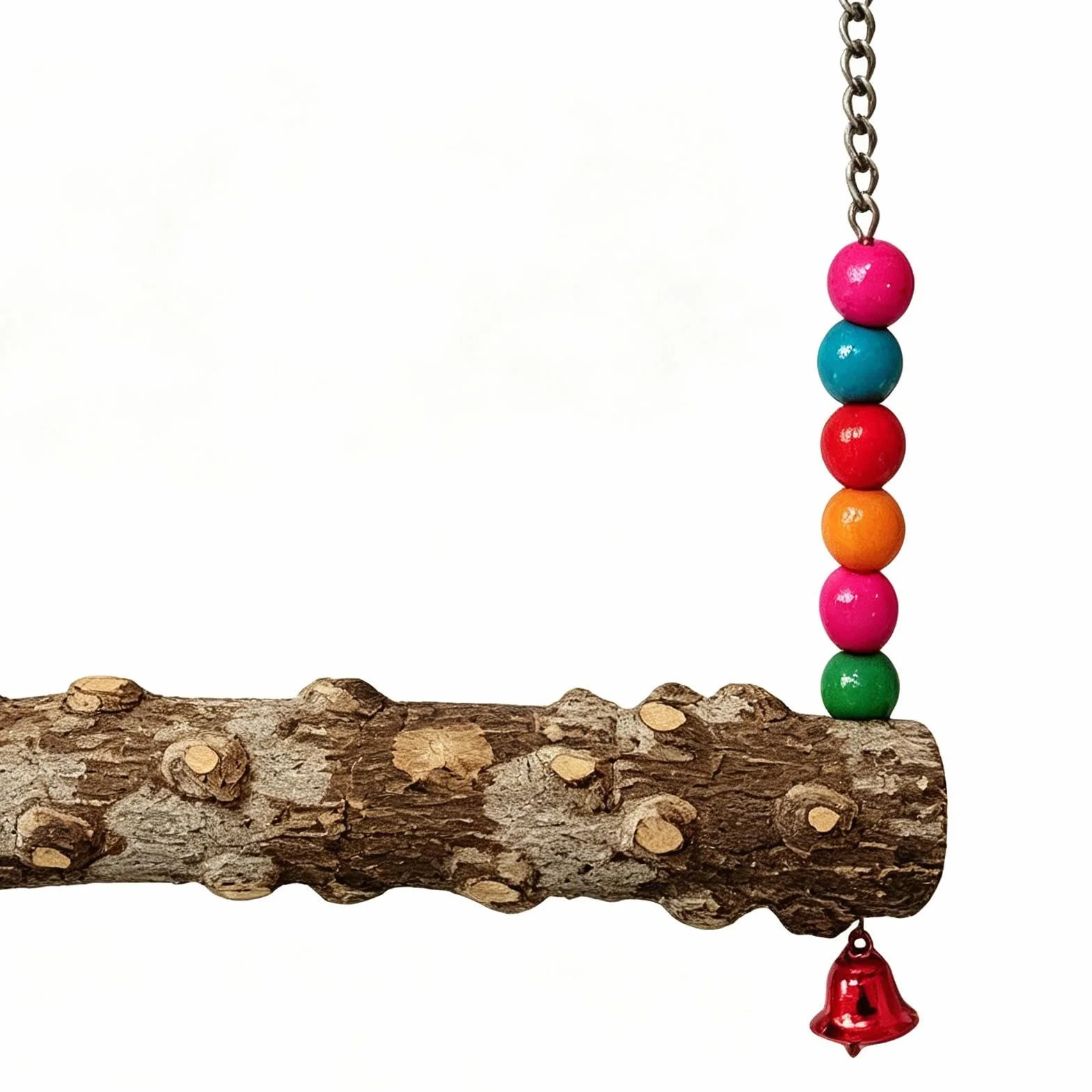 Altalena per Polli da Pollaio Giochi in Legno con Campanelle Giocattoli per Gabbia Galline Arrampicarsi Masticare Esterno