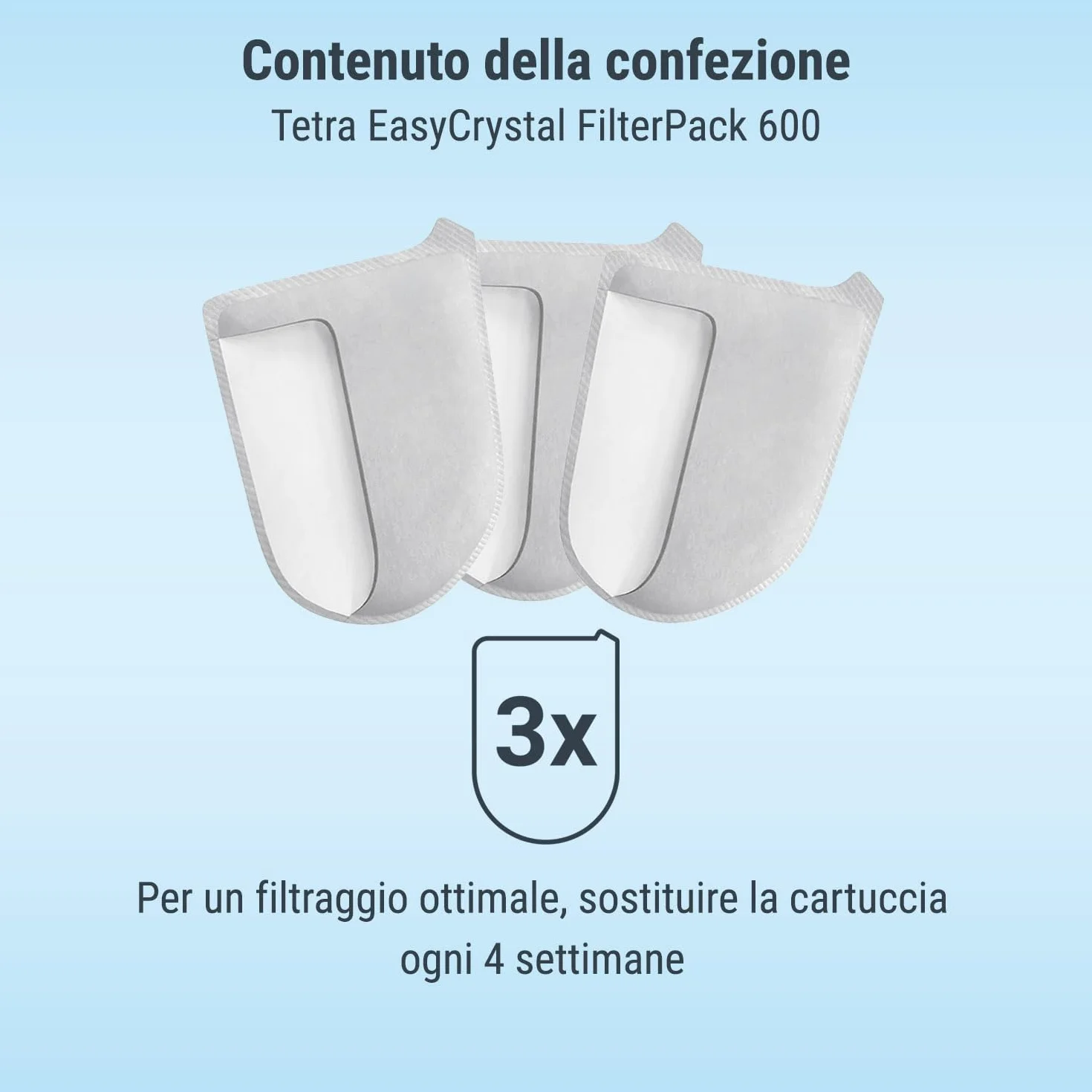 Tetra Easycrystal Filterpack C/Carbone - Confezione da 3 da 138 gr