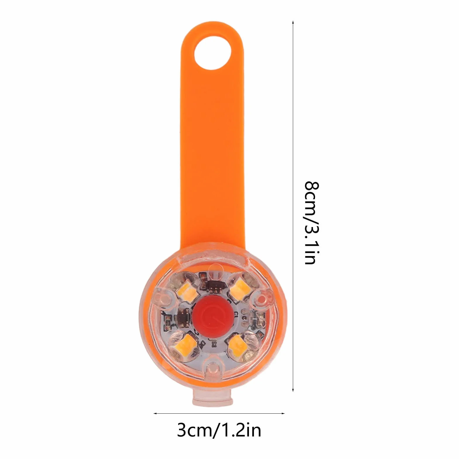 Luce a LED per cani ricaricabile USB impermeabile IPX7 3 modalità illuminazione collare borsa bici animali domestici Arancia
