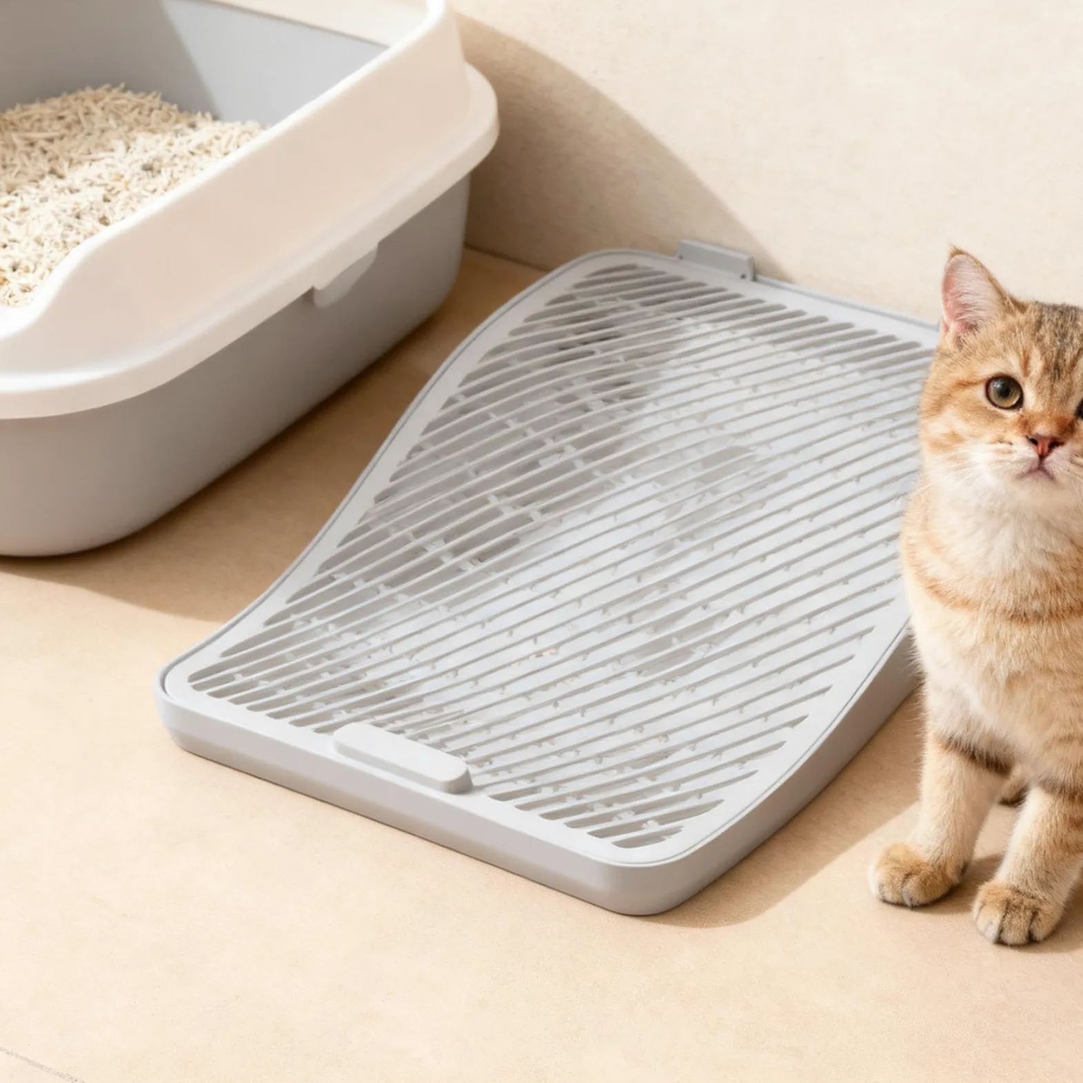 Rampa Per La Lettiera Dei Gatti,Scale Rimovibili Anti Dispersioni Per | | Rampa Per Cattura Lettiera - Per Gatti Piccoli Grandi Anziani Divano Appartamento Balcone Terrazzo