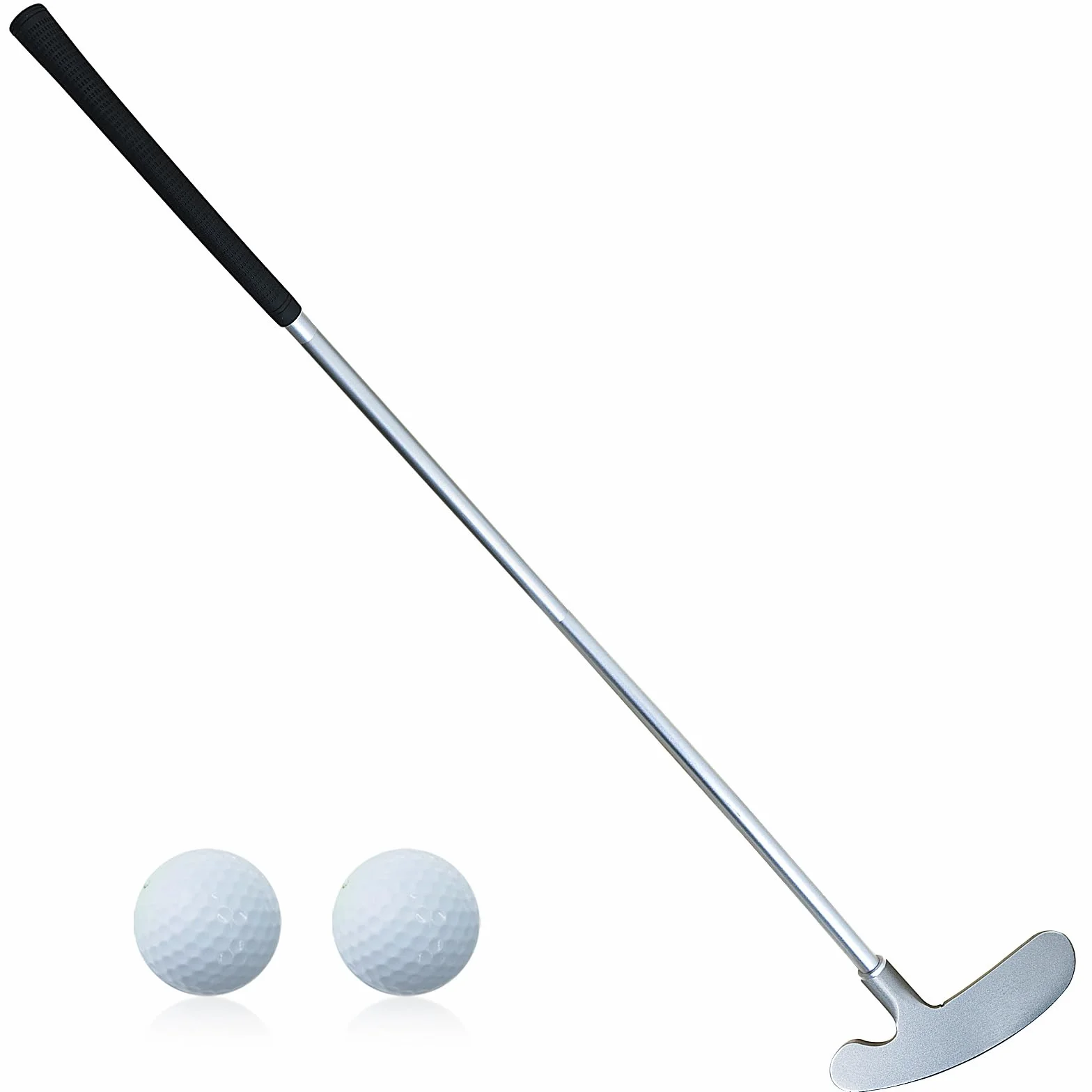Putter da golf, putter da golf per destrorsi e mancini per principianti giovani, set di mini mazze da golf rimovibili, 83,8 cm, con 2 palline da golf standard a doppio strato