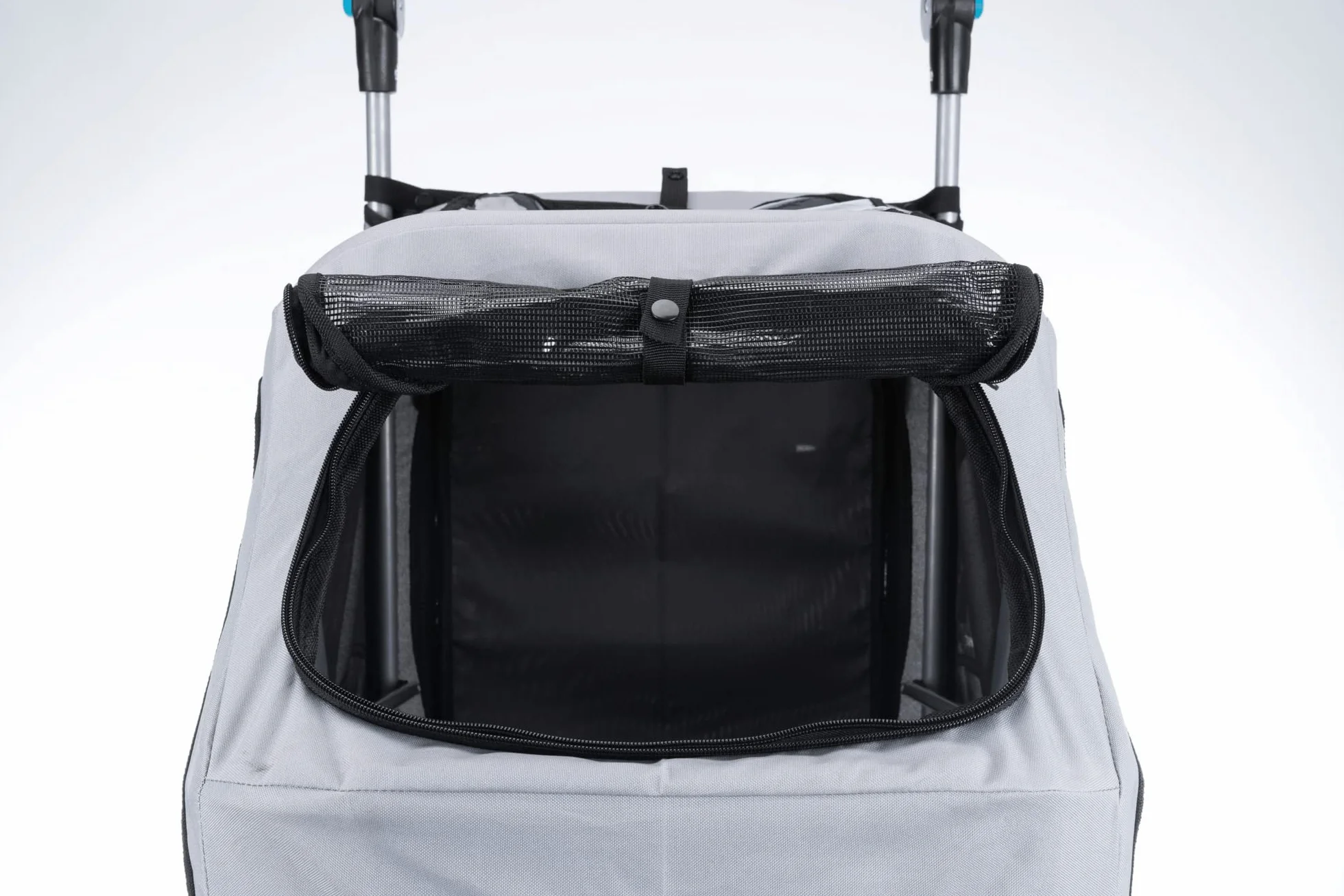 Trixie rimorchio Bici per Cani – Fino a 22 kg – 46 × 50 × 67 cm – rimorchio Pieghevole & Riflettente con guinzaglio di Sicurezza, Cuscino Integrato & Copertura Meteo