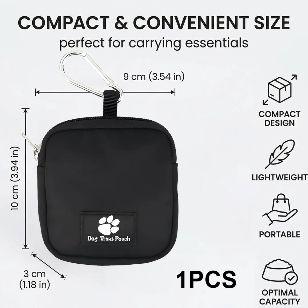 Borsa impermeabile per cani, borsa per cani per addestramento del cane, dispenser di sacchetti integrato, borsa a tracolla regolabile, Allenamento all'aperto (Blk)