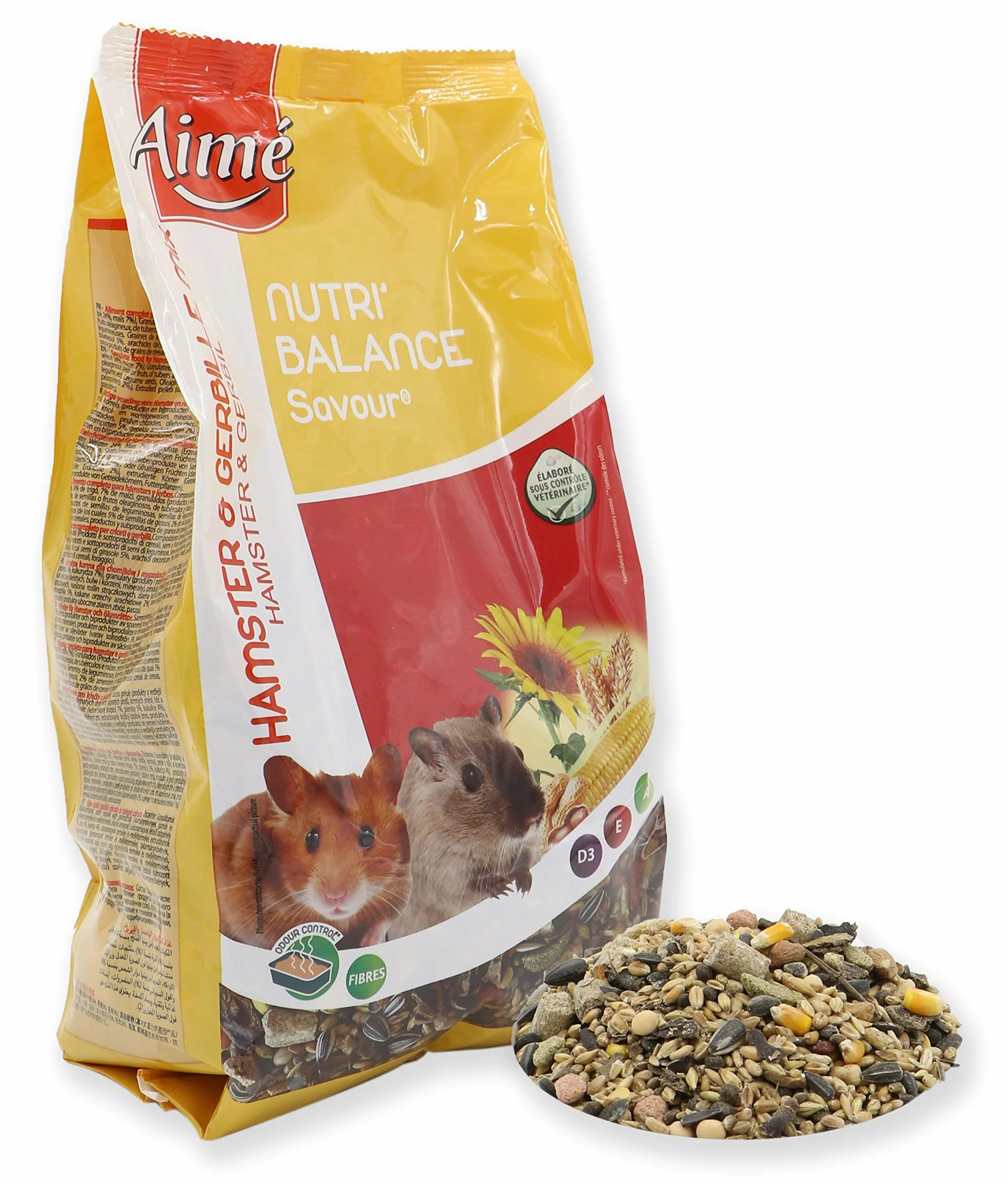 Aime Cibo per criceti e gerbilli, NUTRI'BALANCE SAVOUR MIX Pasto misto di vitamine e fibre, 900g
