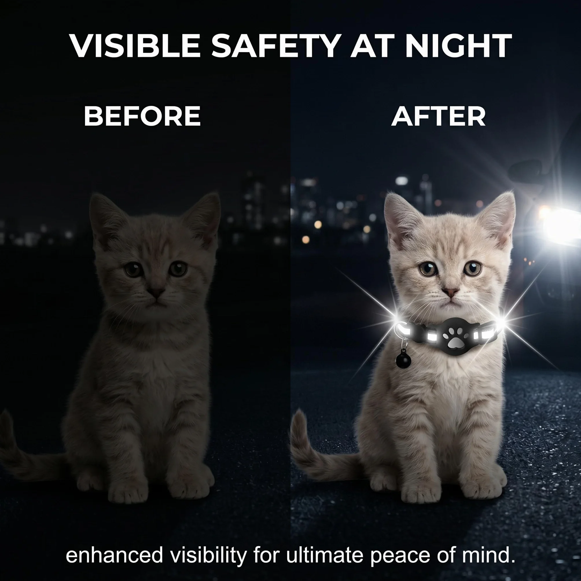 1 Collare Gatto per Airtag con Riflettente, Collare Elastico per Gattini con Supporto Compatibile con Airtag, Set 1 Rosso, Accessorio per Animali, Protezione e Sicurezza