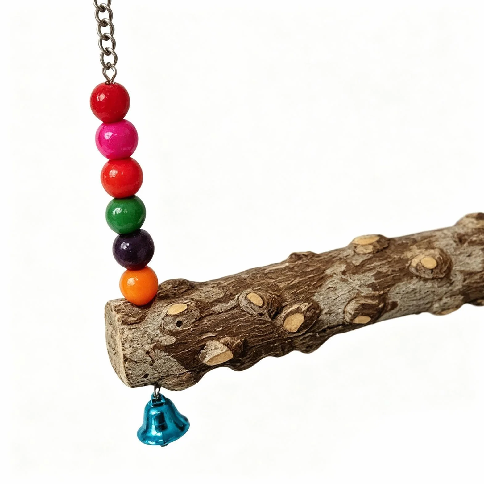 Altalena per Polli da Pollaio Giochi in Legno con Campanelle Giocattoli per Gabbia Galline Arrampicarsi Masticare Esterno