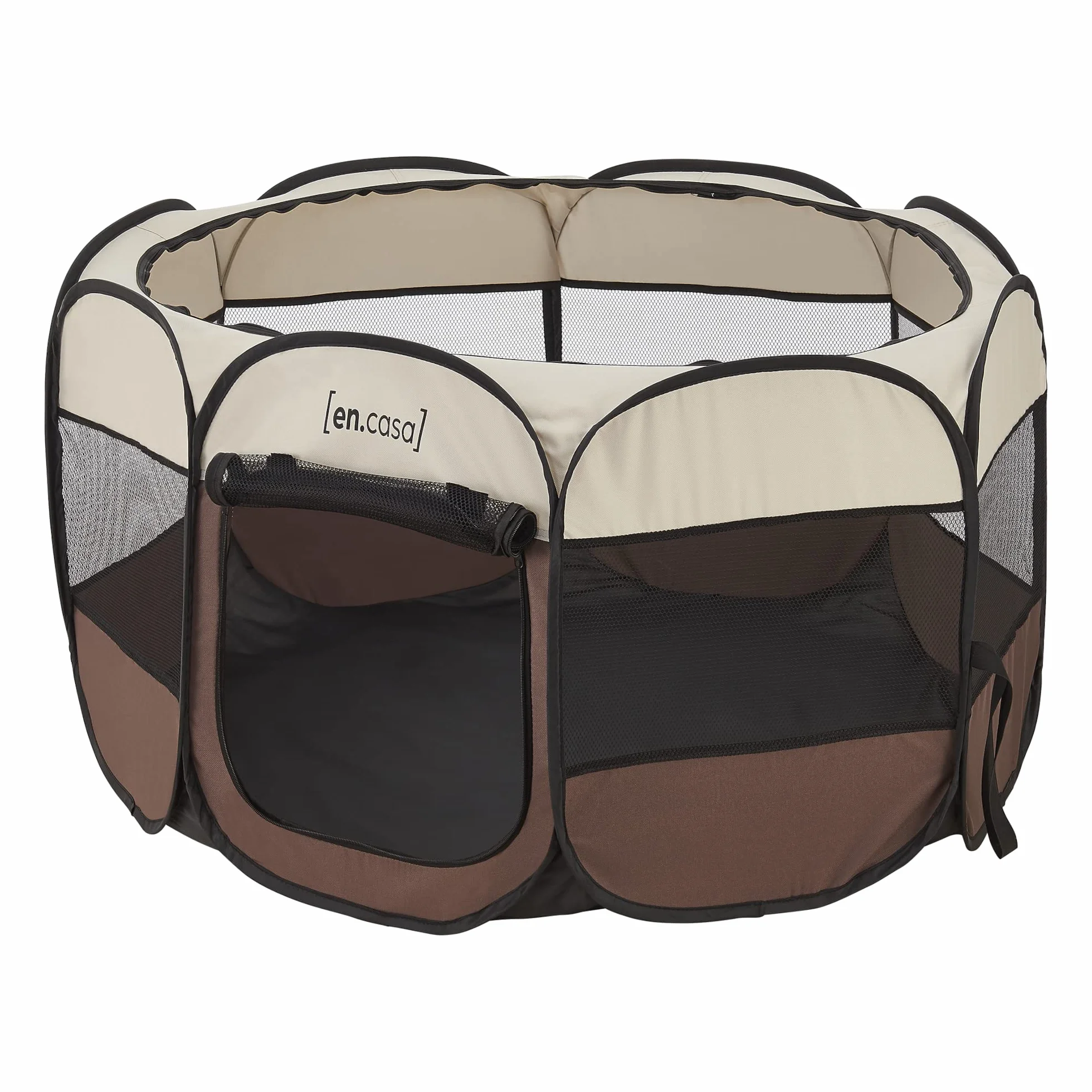 [en.casa] Recinto Morbido per Animali (AxLxP) 58 x 114 x 114 cm Box Pieghevole per Cuccioli, Tessuto Impermeabile, incl. Borsa di Trasporto