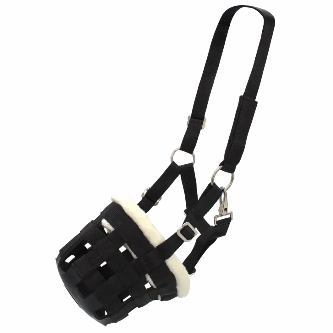 PFIFF 102979 - Freno a bocca, testa in pelliccia sintetica, colore: Nero