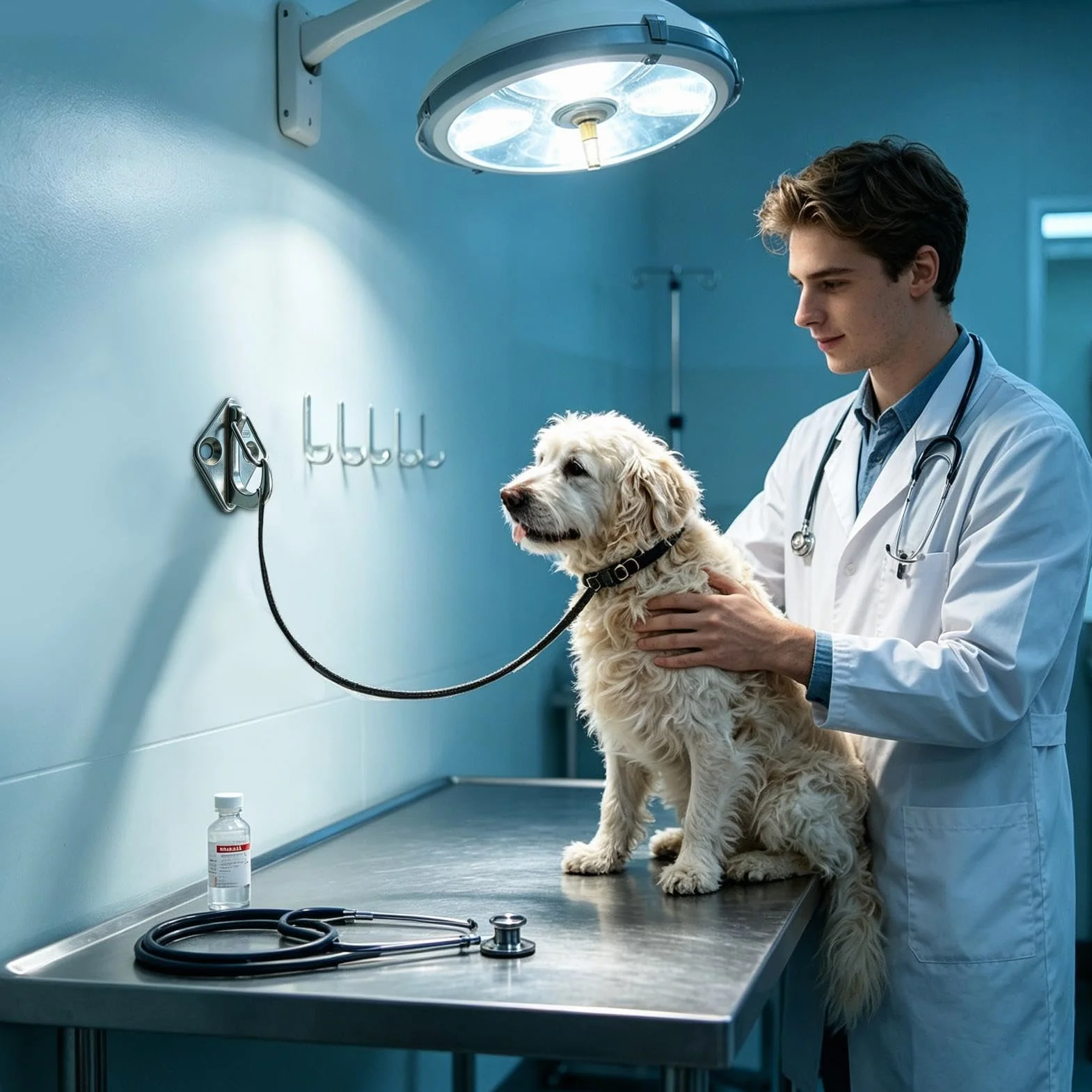 Gancio da Parete per Cane Legato,Punto Legatura Cuccioli | Gancio Esterno Guinzaglio,per Genitori di Animali Affittuari Ingresso Garage Corridoio Appartamento Porta d'Ingresso Giardino