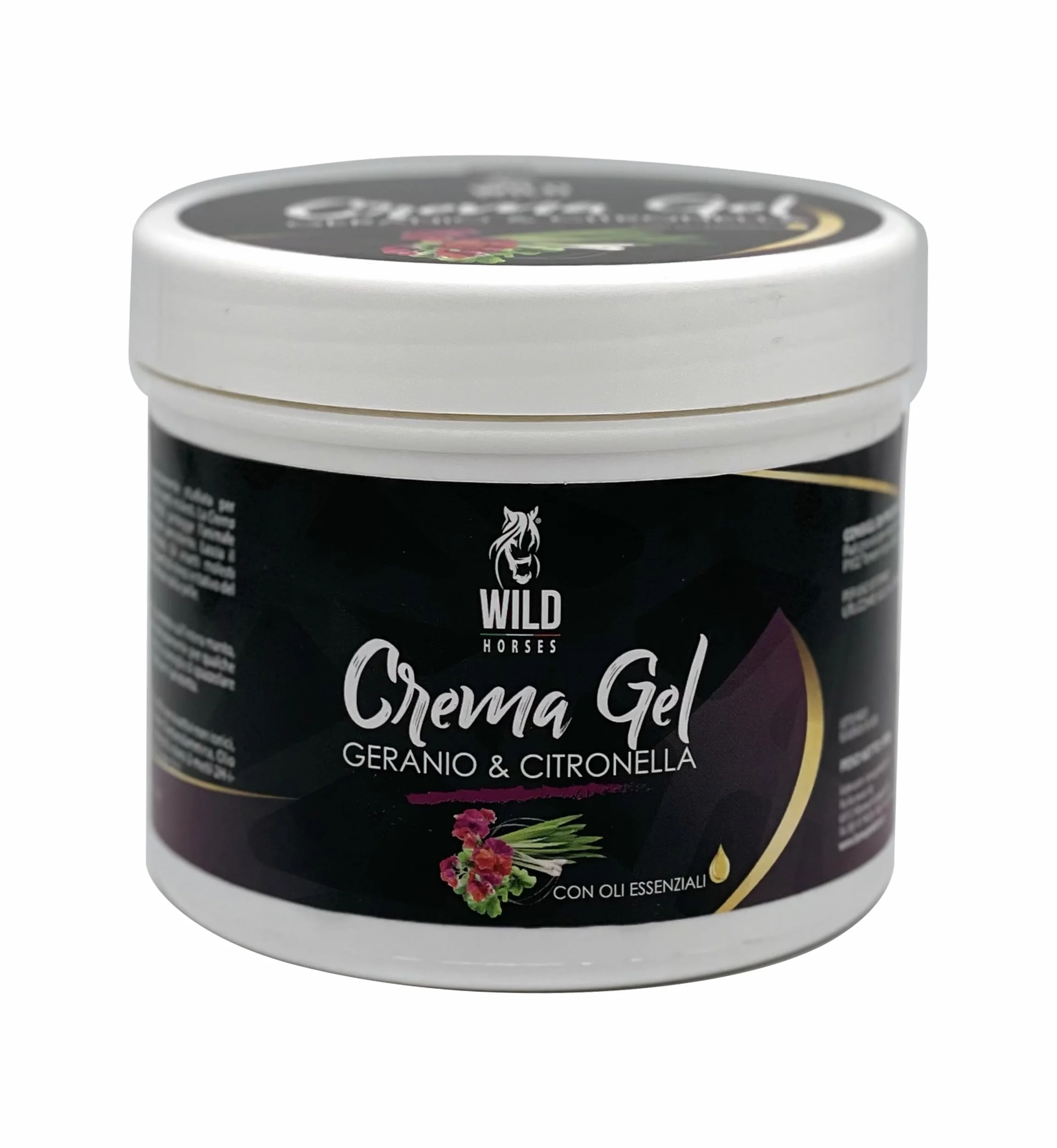 Crema Gel Geranio & Citronella con Oli Essenziali 500g Repellente Insetti Manto Lucido Made in Italy