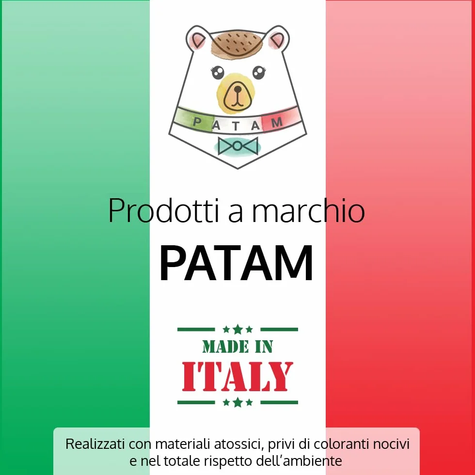 PATAM ciotola doppia per gatti in acciaio inossidabile con tappetino morbido antiscivolo, antiribaltamento Made in Italy - Jerry Blu