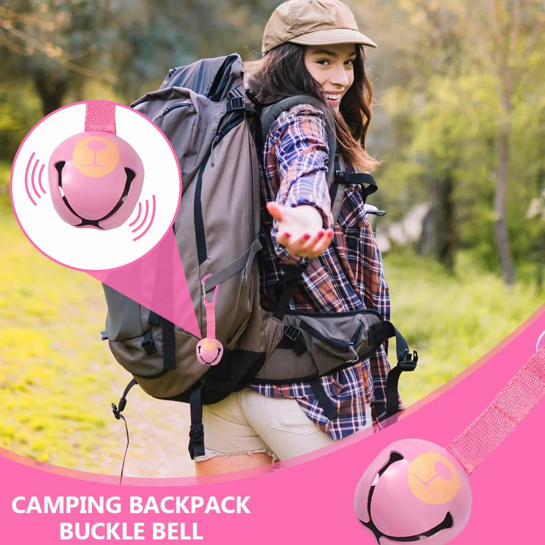 1 Pezzi Campanello Rosa Camping Campanella Anti Orso Campanelli per Orsi Rumorosi Escursionismo Promemoria Campana Campanelli Orso Forte per Gli Escursionisti per Escursionismo Campeggio Attività