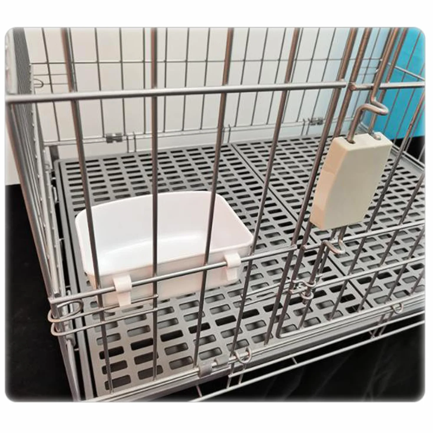 Yxmohala Vasca da Bagno per Uccelli 2 Pezzi Mangiatoia Sospesa con Gancio 12,8 x 9,1 x 4,6 cm