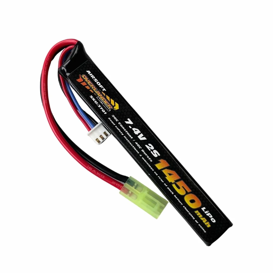 Overlander 1450mAh 7.4V 2S 20C Stick VoltOps Airsoft Lipo Battery - #3701