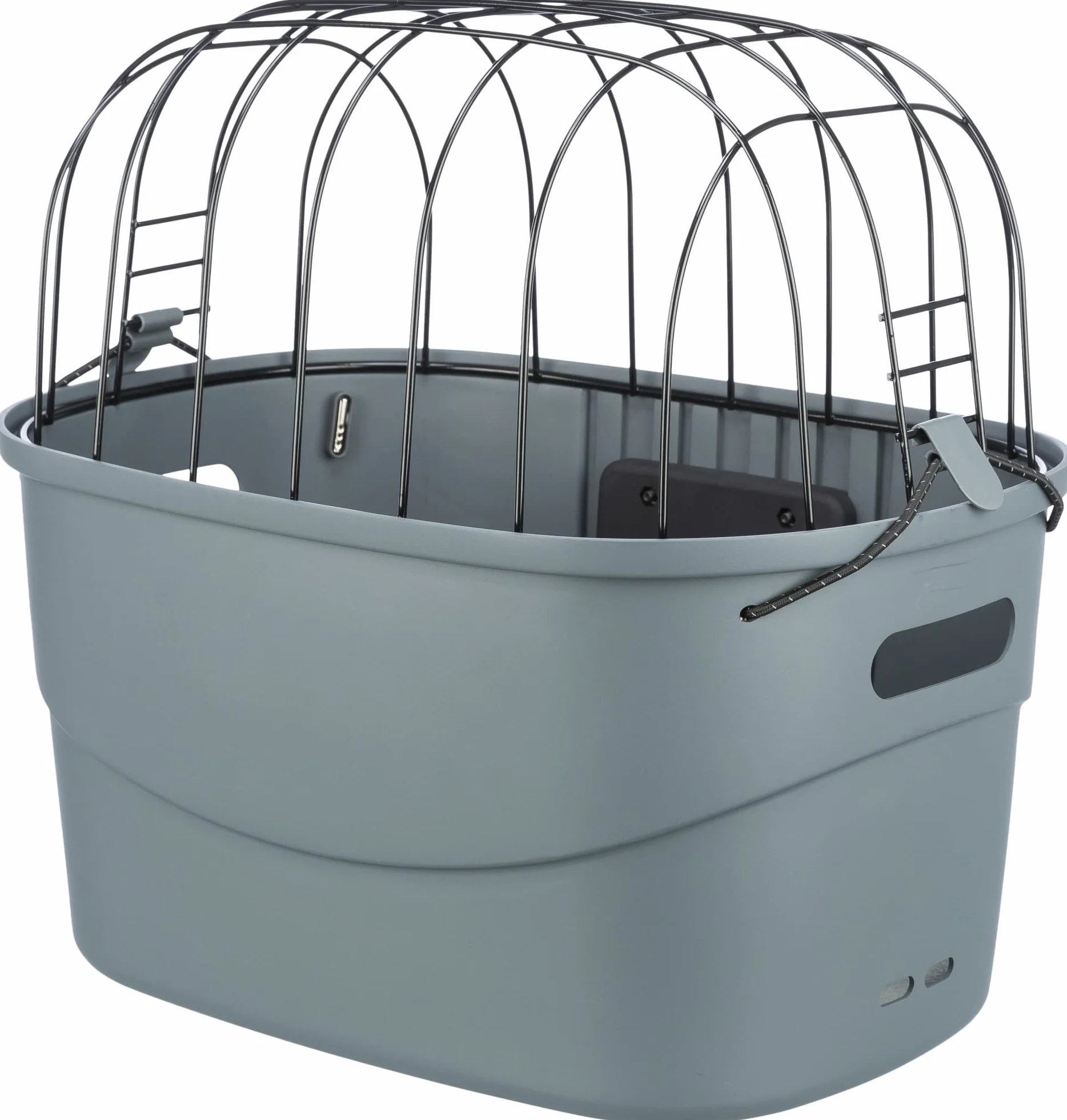 TRIXIE 13096 - Cestino per cani anteriore fino a 5 kg 42 × 39 × 30 cm - Cestino per bicicletta per il manubrio - in plastica e griglia con fissaggio rapido