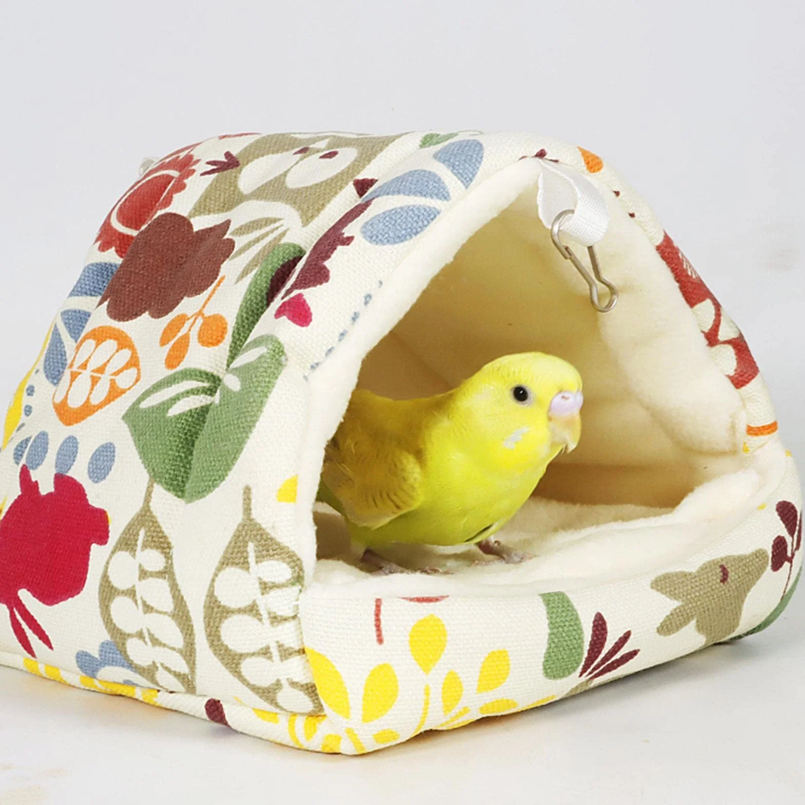 Generico Inverno Pappagallo Gabbia Hideaway Grotta Peluche Capannone Gabbia per Uccelli Letto a Pelo Casa Capanna Uccello Appeso Nido per Inseparabili, 15 cm x 15 cm x 14,5 cm