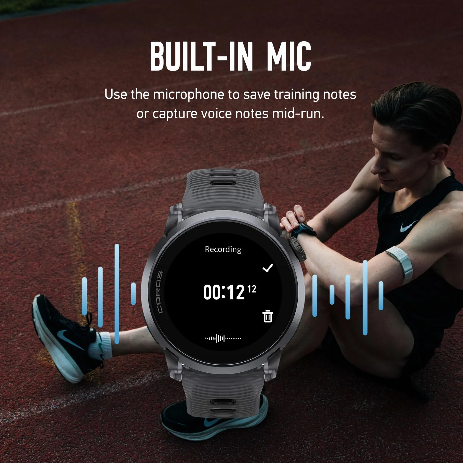COROS PACE 4 Orologio GPS sportivo ultraleggero, 1,2" Touchscreen AMOLED, 19 giorni di autonomia della batteria, Funzioni vocali, strumenti di allenamento avanzati, GPS, Corsa-Nero Cristallo