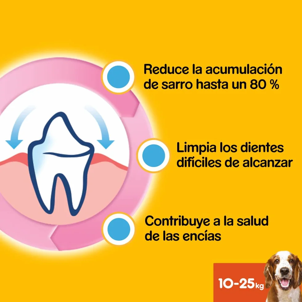 Pedigree Dentastix Snack per la Igiene Orale, Cane Medio 10-25 kg Confezione Scorta, 56 Bastoncini - 8 x 180 gr