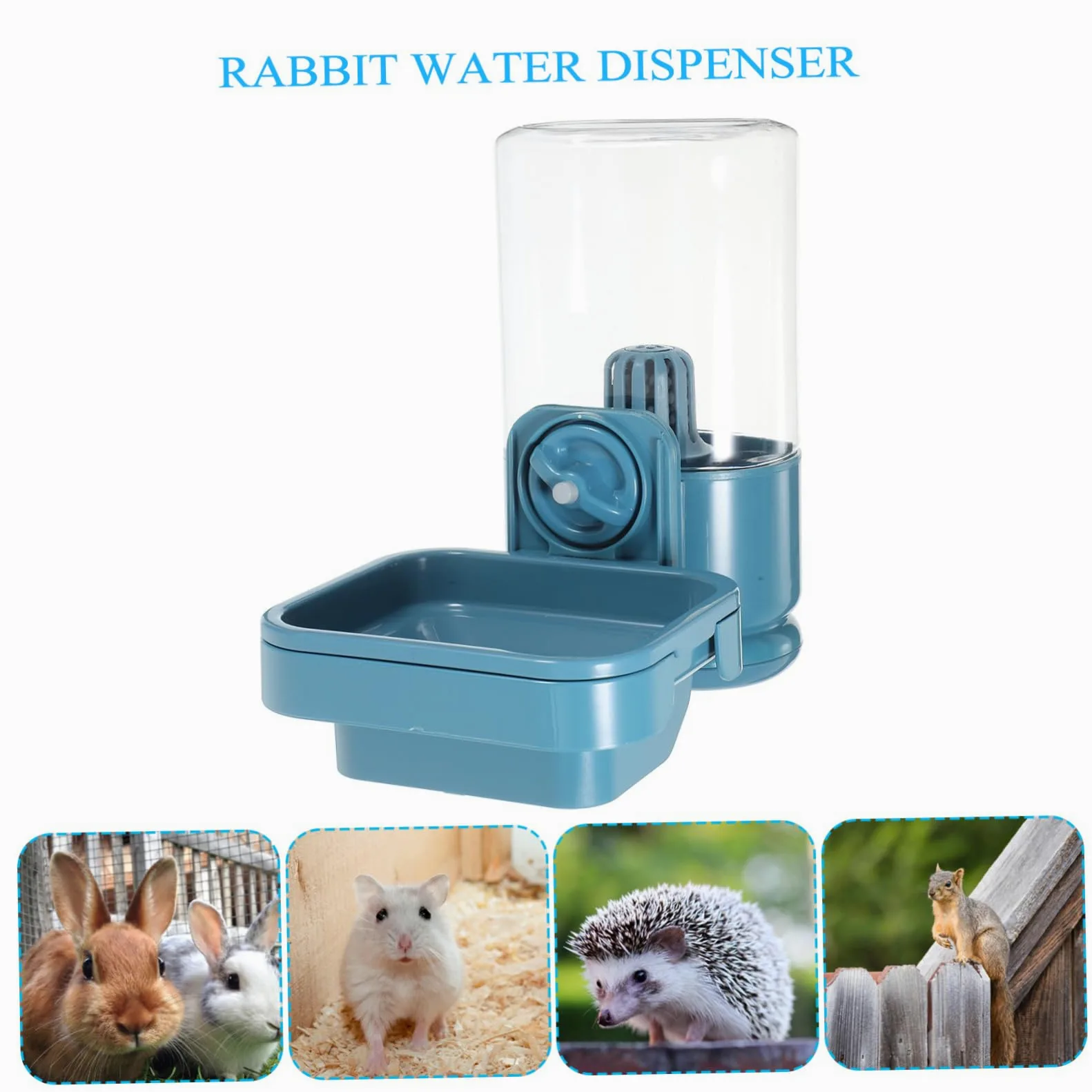 BESTonZON Distributore Acqua per Conigli Mangiatoia per Animali Domestici Piccoli Dispenser Acqua Appeso alla Gabbia Accessorio per Conigli Facile Accesso