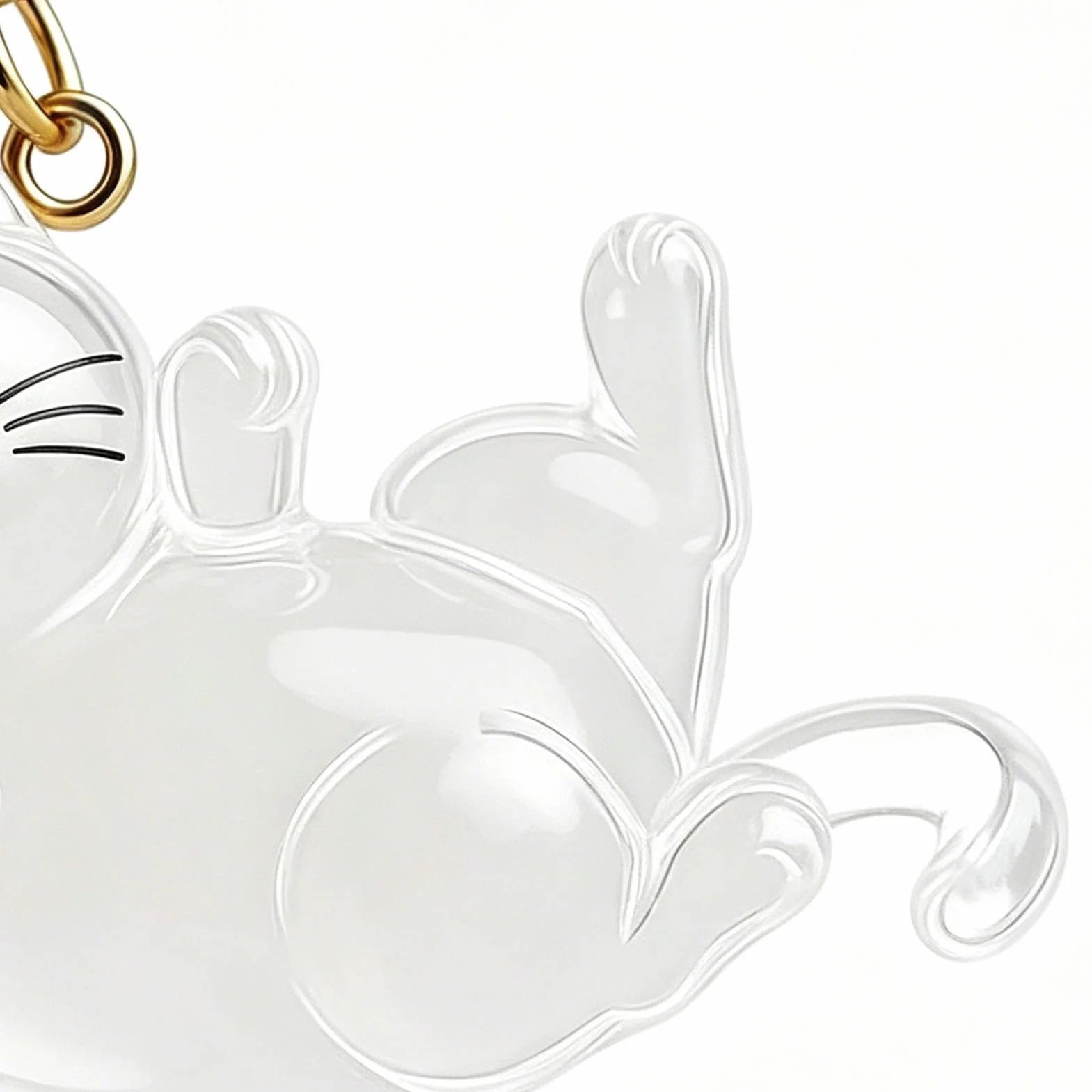 Portachiavi Commemorativo Gatto Ciondolo Bottiglia Trasparente Porta Ricordi Cane Donna Borsetta Vacanza Zaino Scuola