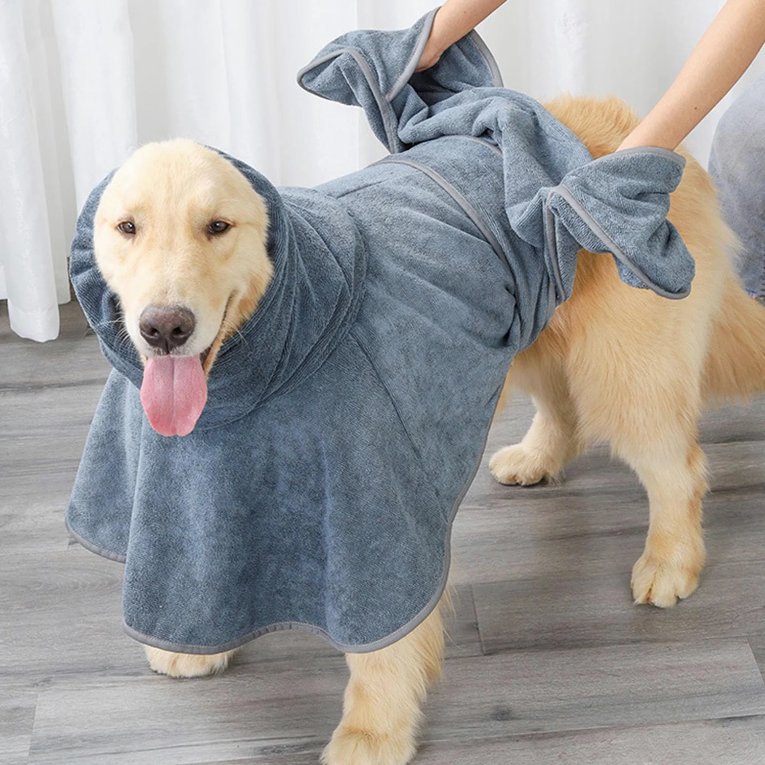 Accogliente accappatoio per animali domestici per cani addensare asciugamano mantiene gli animali domestici caldi e asciutti dopo il bagno o durante il nuoto